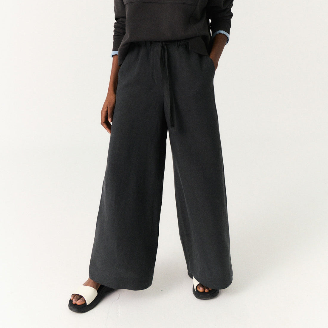 Zami Tencel Linen Pants Asphalt - ECOALF
