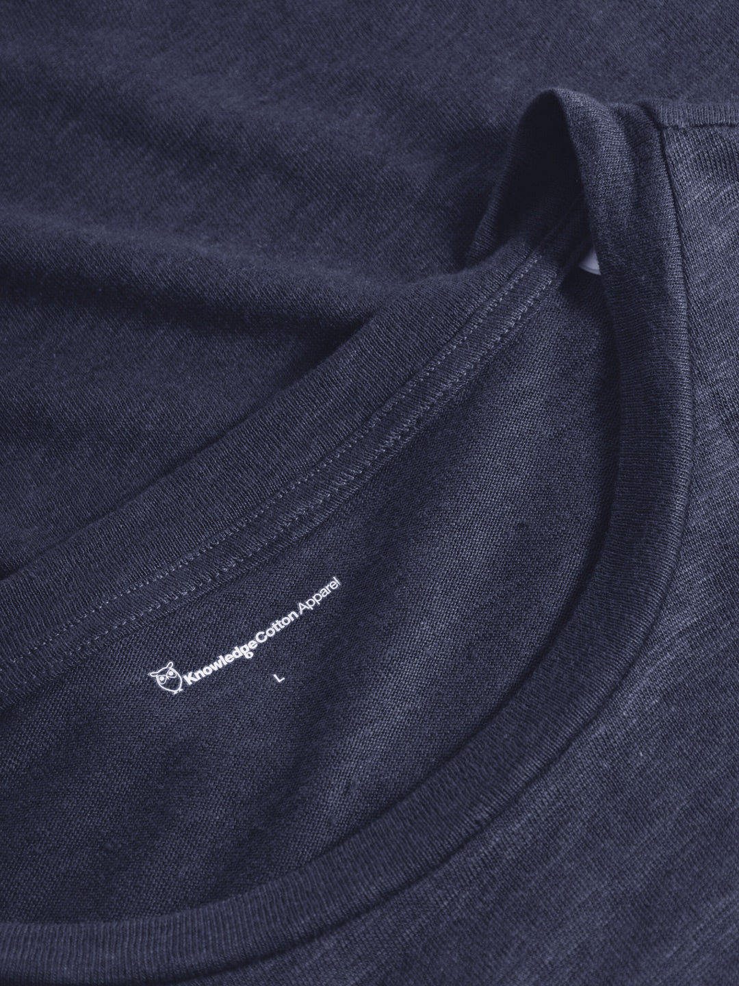 T-shirt Linne Herr Ekologisk Lin Marinblå - KNOWLEDGE COTTON APPAREL
