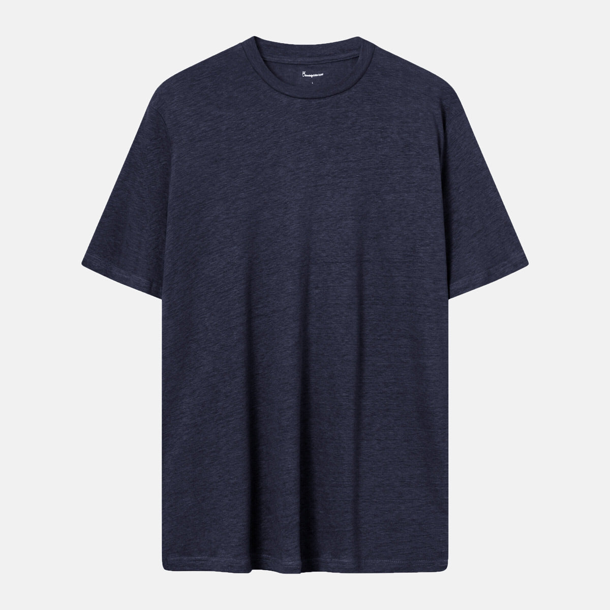 T-shirt Linne Herr Ekologisk Lin Marinblå - KNOWLEDGE COTTON APPAREL
