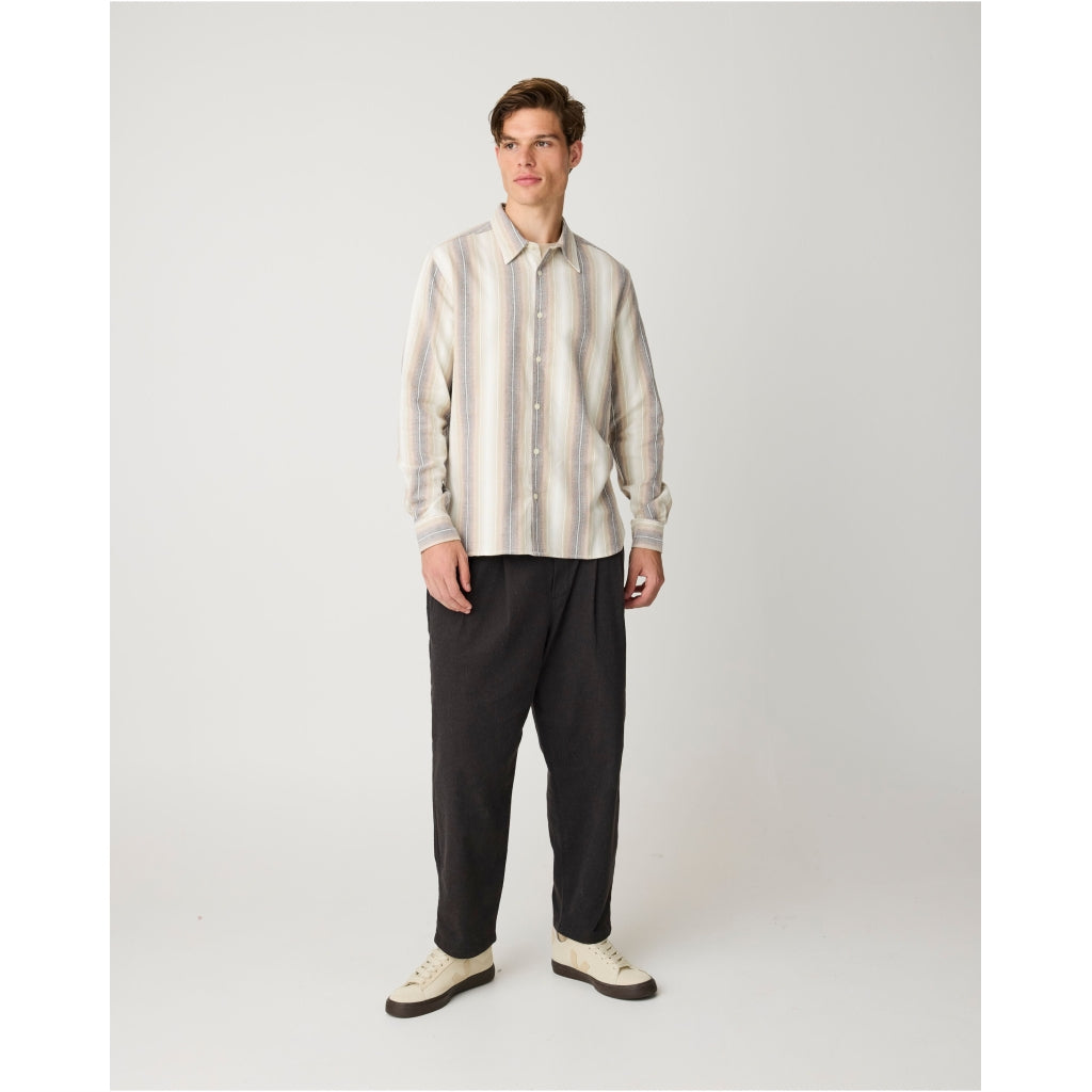 Dune Regular Stripe Shirt Creme