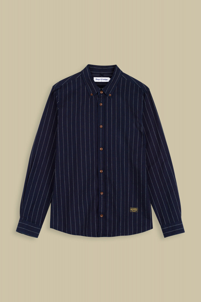Enda Hemp Indigo Stripe - KINGS OF INDIGO