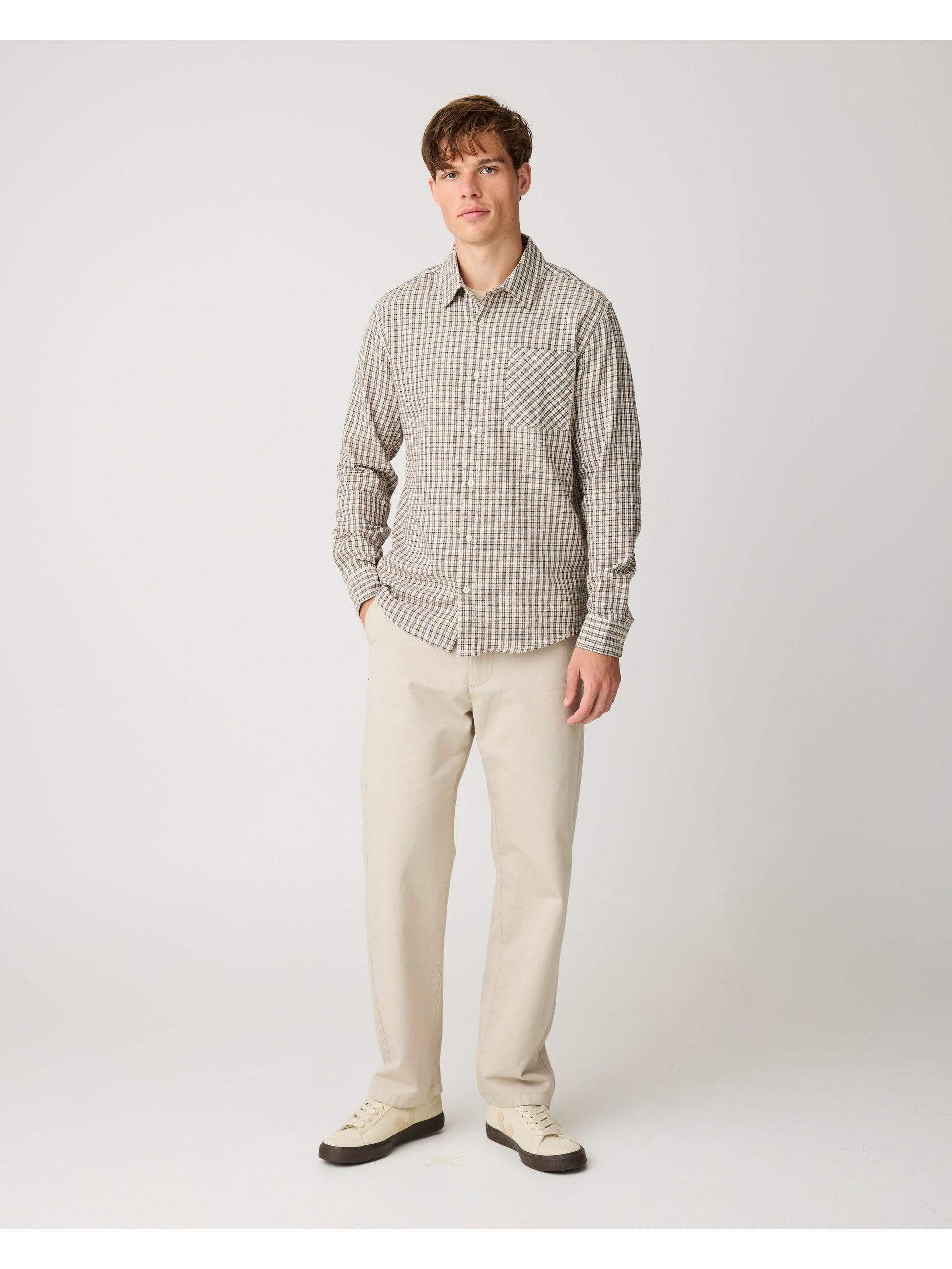 Flint Wide Chino Pants Light Feather Gray