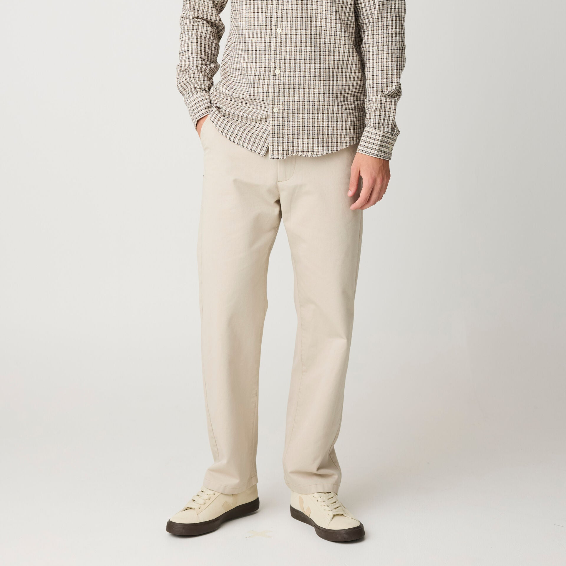 Flint Wide Chino Pants Light Feather Gray