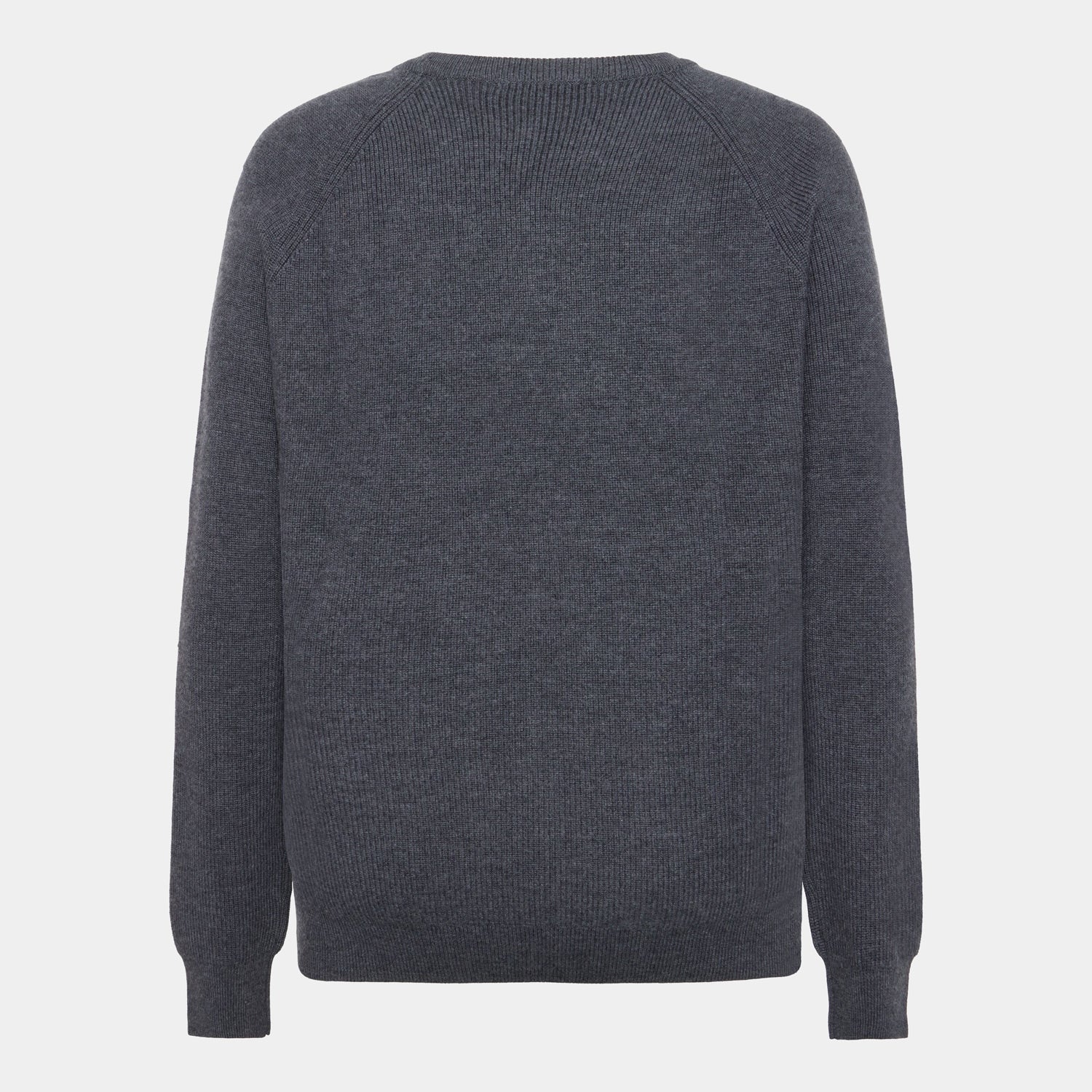 Merino Heavy Wool Crew Neck Dark Grey Melange