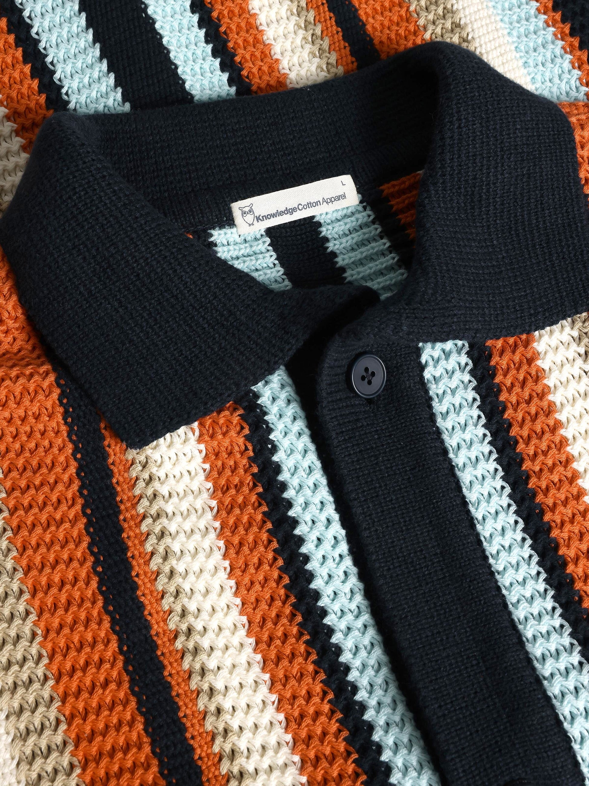 Loose Knit Shortsleeve Shirt Navy