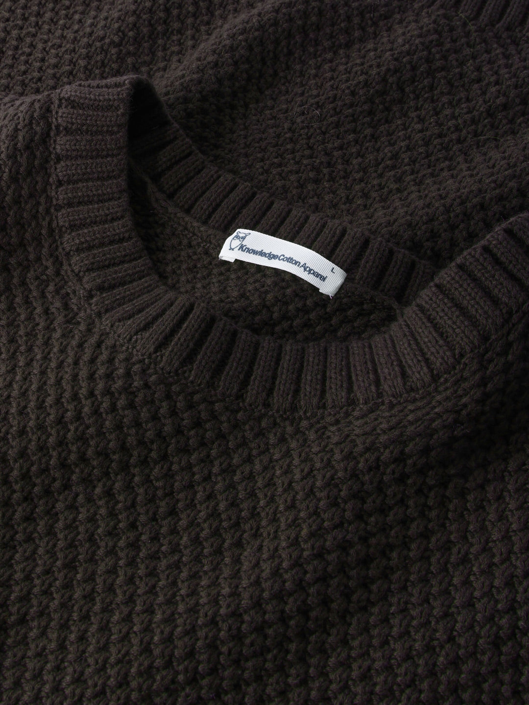 Crew Neck Knit Organic Cotton Chocolate Torte