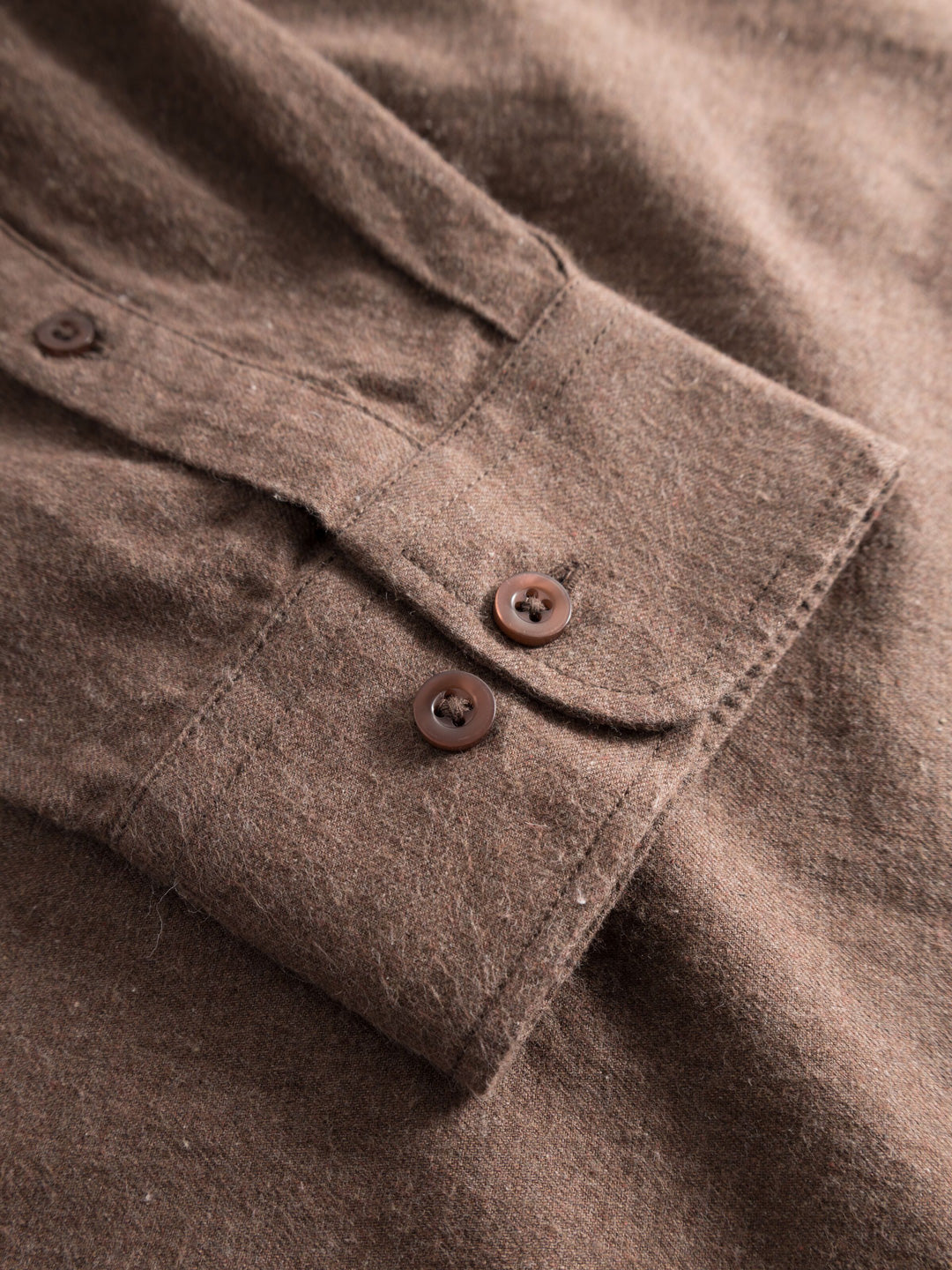 Flanellskjorta Melange Deep Mahogany - KNOWLEDGE COTTON APPAREL