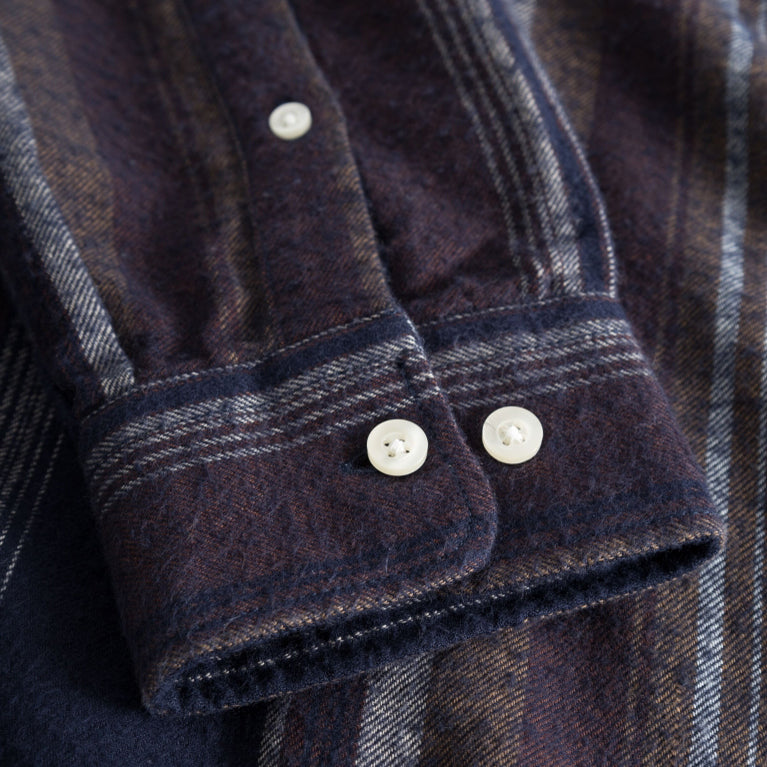 Loose Fit Double Layer Flanell Multi Stripe - KNOWLEDGE COTTON APPAREL