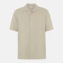 Linen & EcoVero Shortsleeve Shirt Light Feather Gray