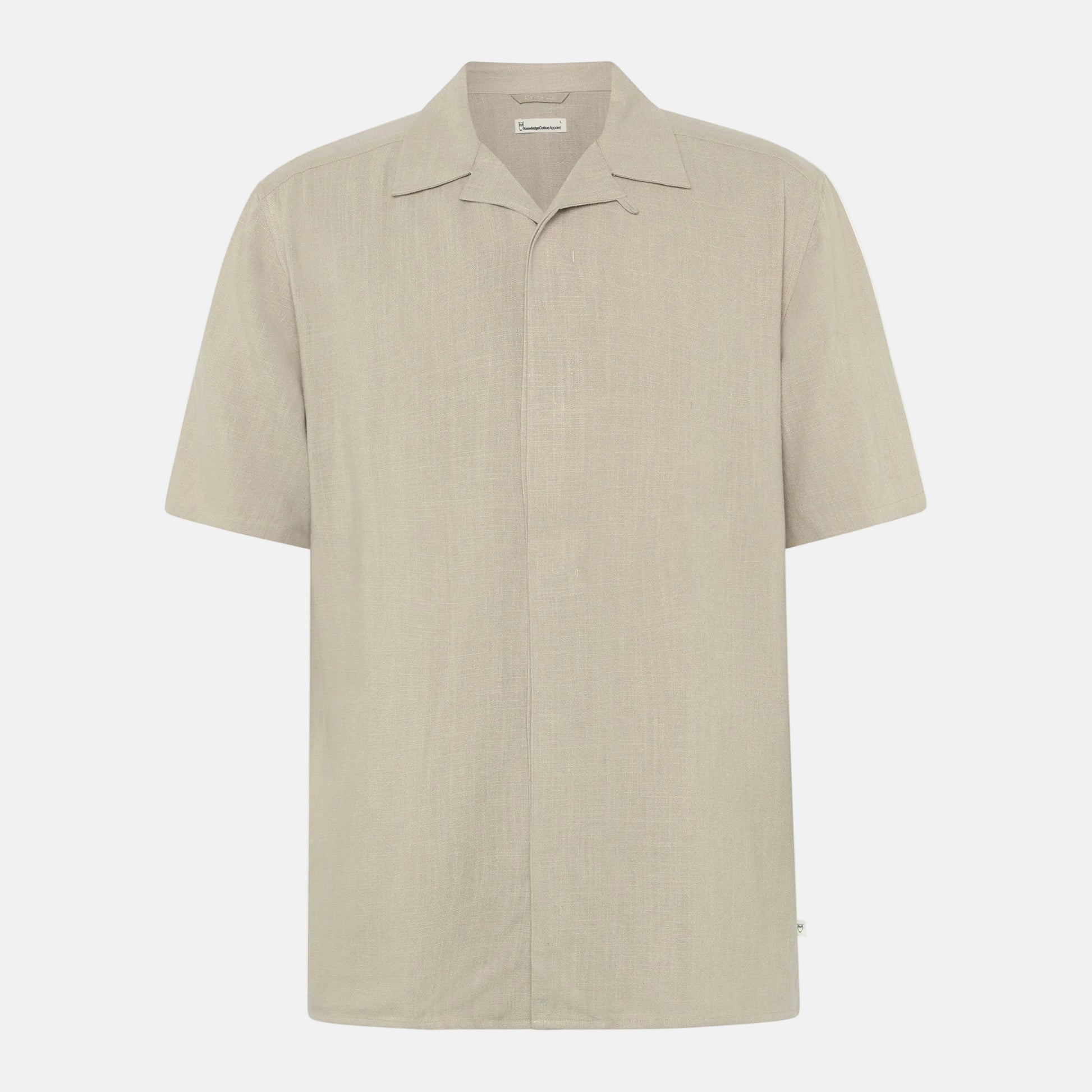 Linen & EcoVero Shortsleeve Shirt Light Feather Gray