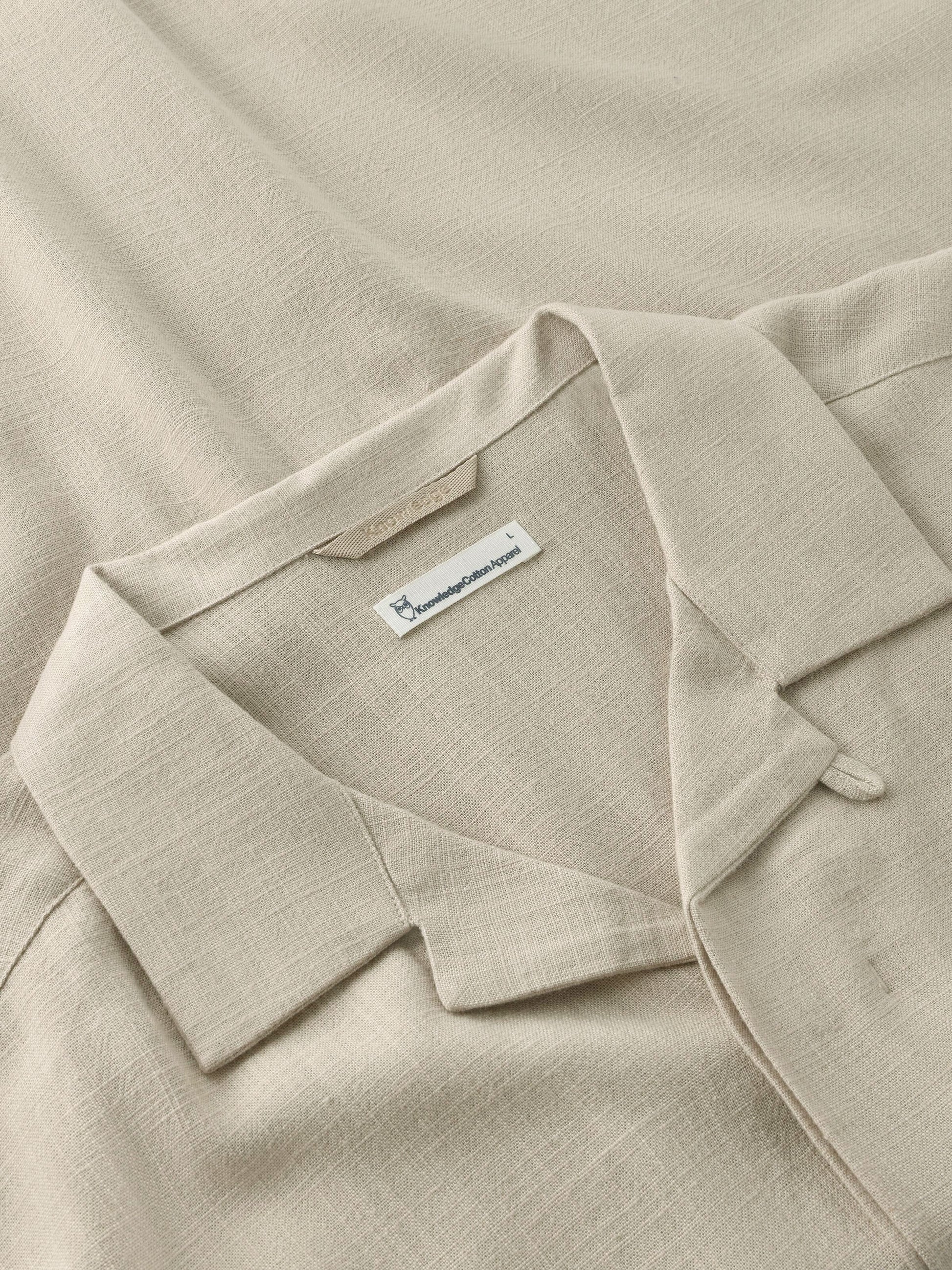 Linen & EcoVero Shortsleeve Shirt Light Feather Gray