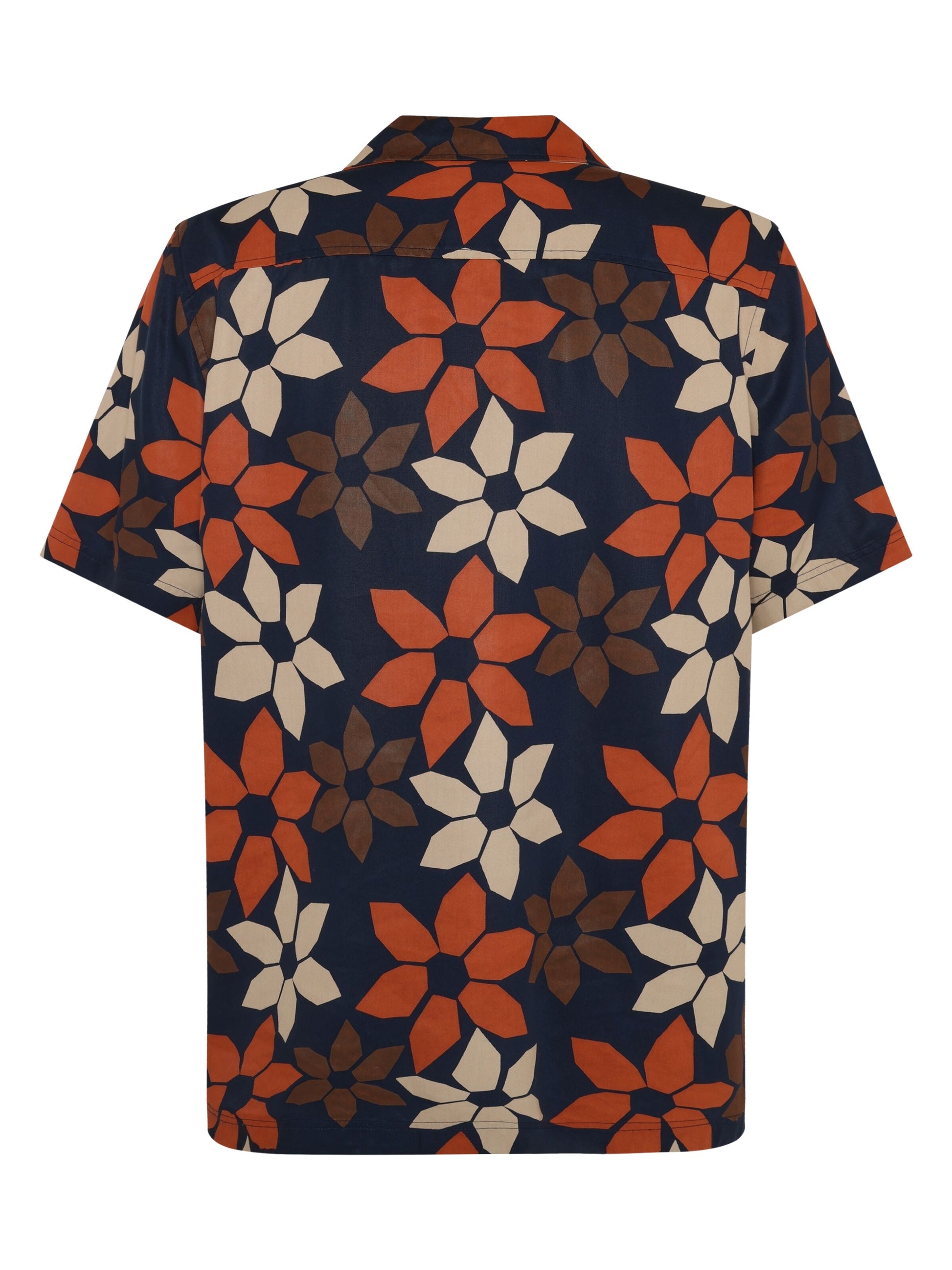 Wave Tencel Relaxed Short Sleeve Shirt Red