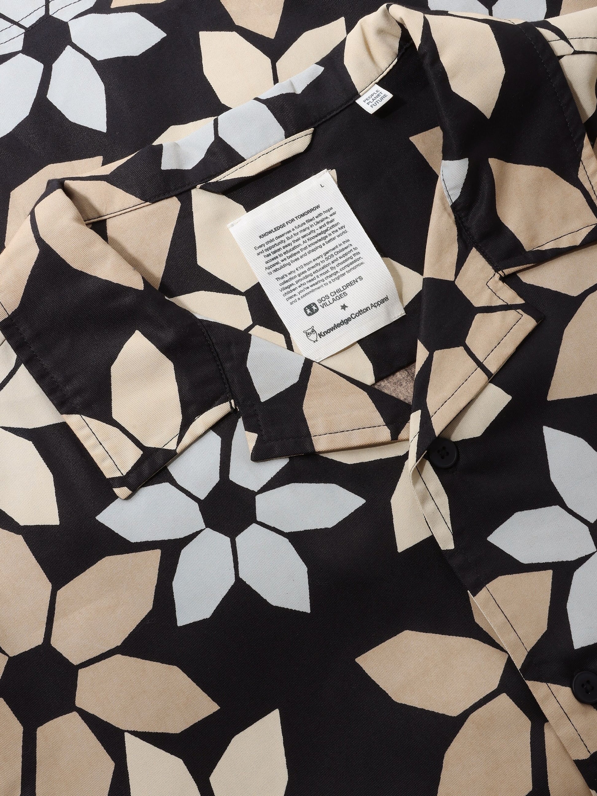 Wave Tencel Relaxed Short Sleeve Shirt Black