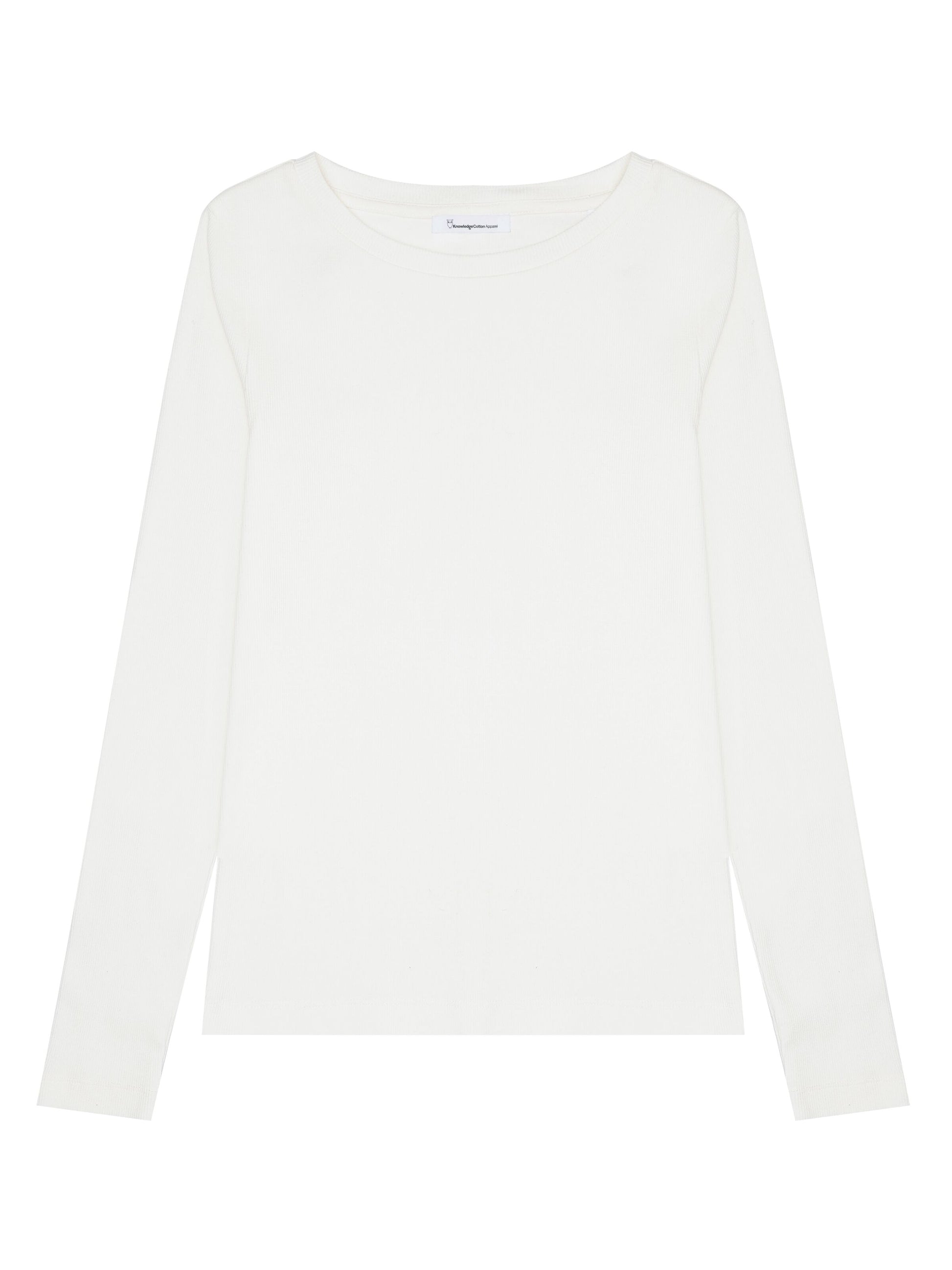 Rib Scoop Neck Organic Cotton Star White