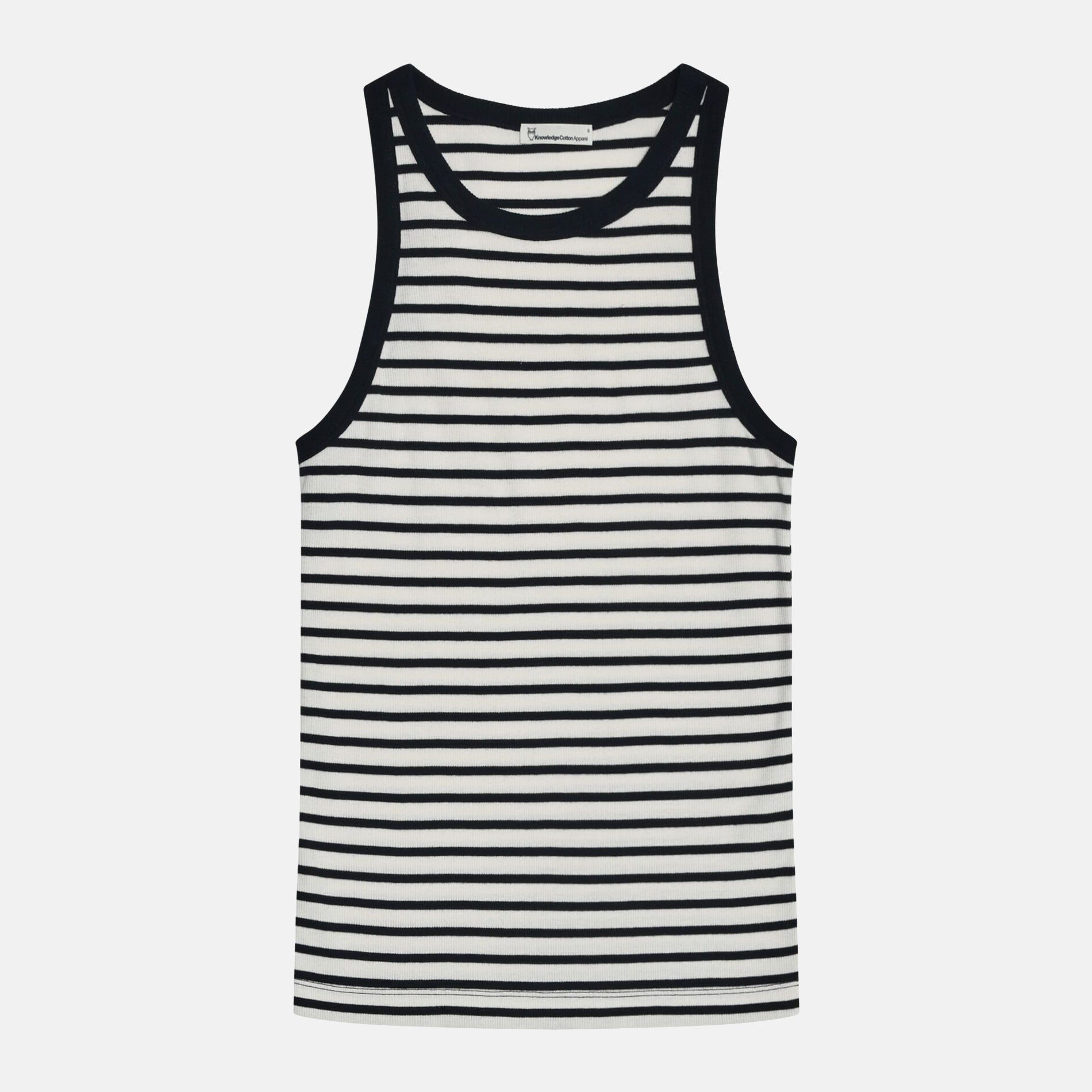 Racer Rib Top Navy Stripes