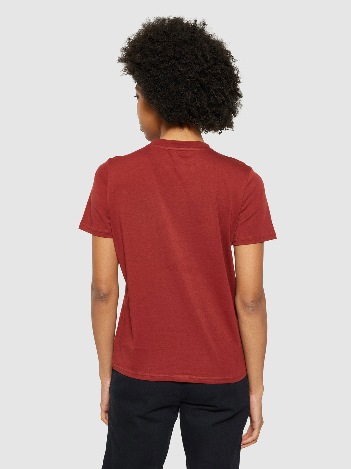 Ekologisk Dam T-shirt Pima Fired Brick - KNOWLEDGE COTTON APPAREL
