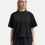 Relaxed T-shirt Dam Ekologisk Bomull Jet Black