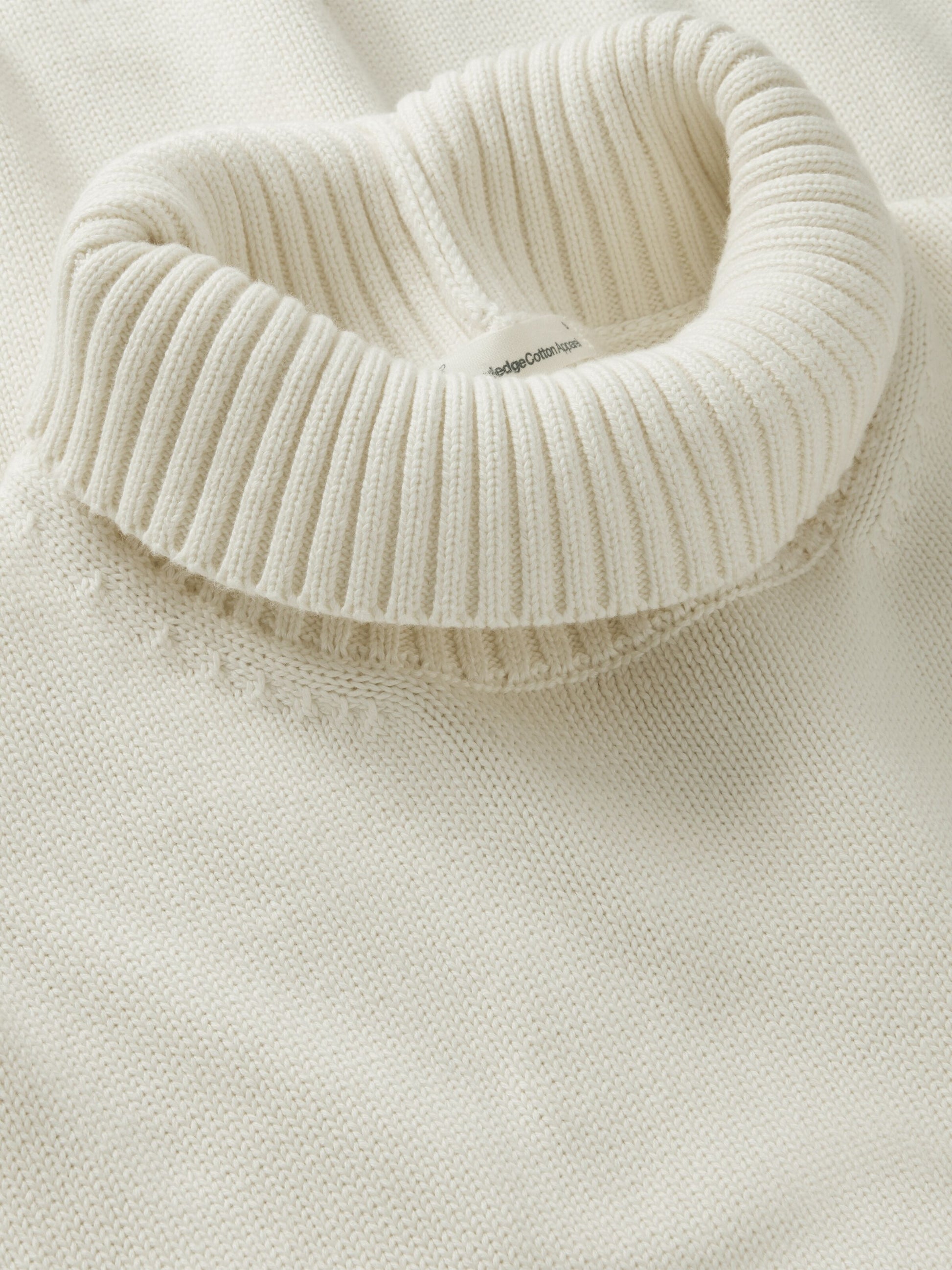 Turtleneck Regenerative Organic Cotton Knit Egret