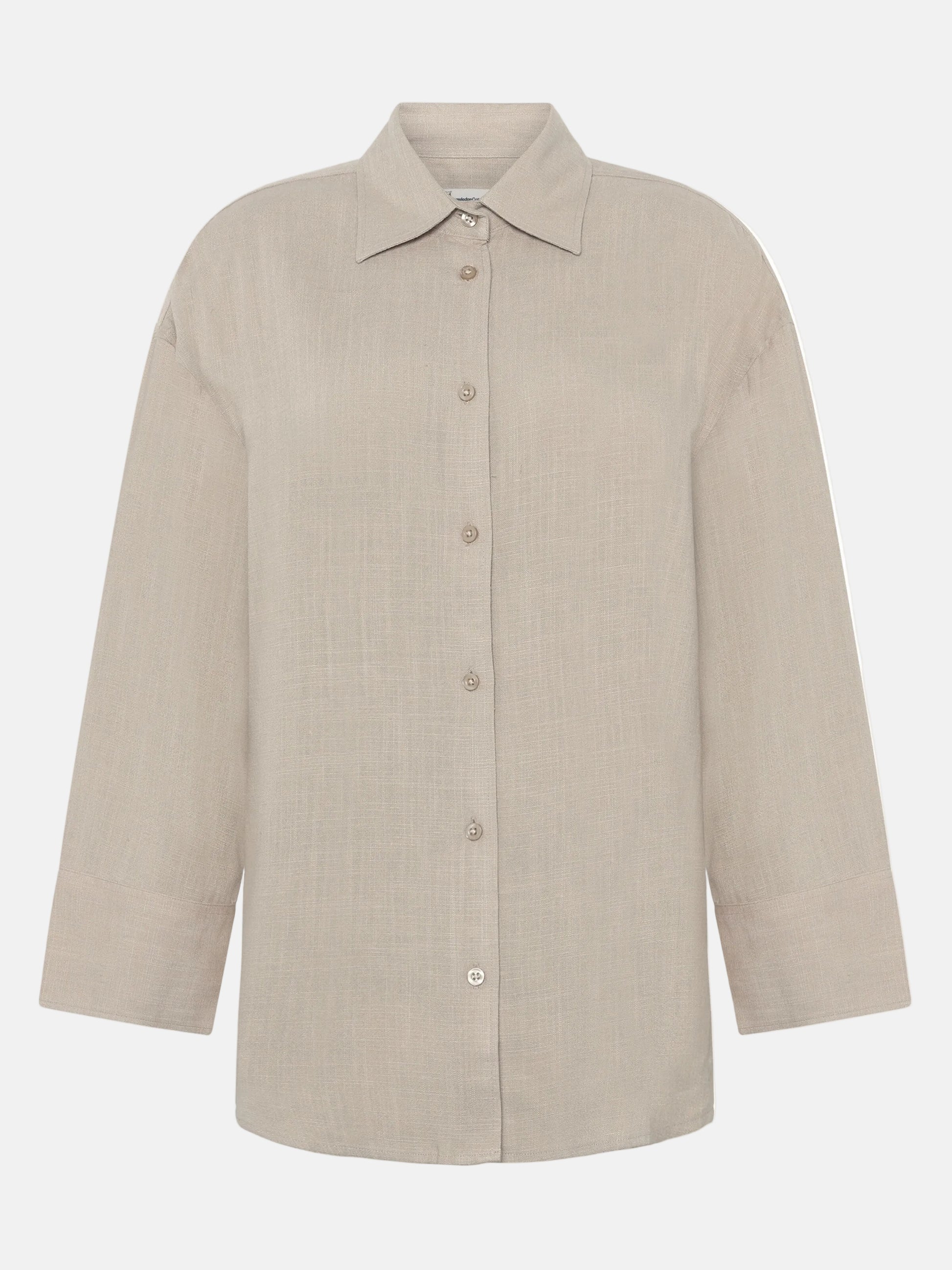 Linen & EcoVero Relaxed Shirt Light Feather Gray