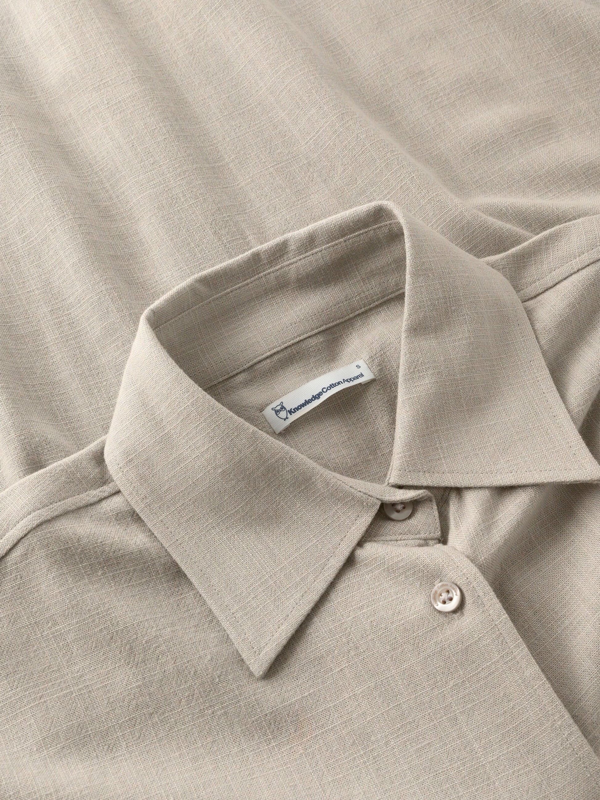 Linen & EcoVero Relaxed Shirt Light Feather Gray