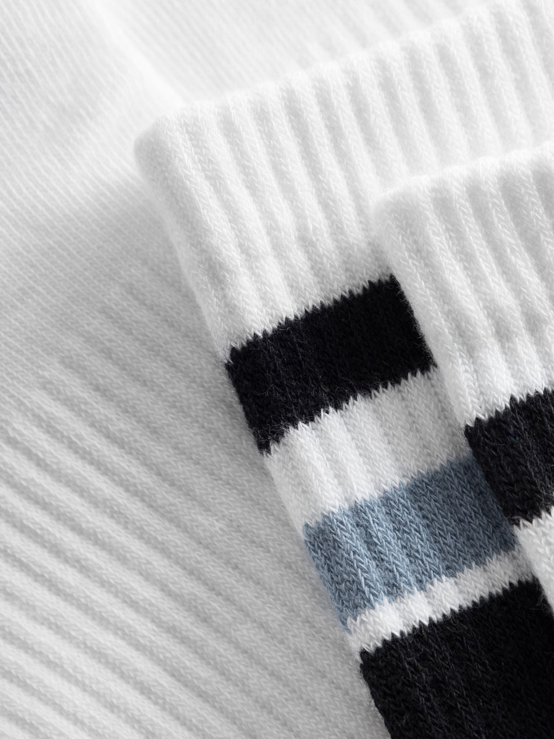 2-pack Organic Striped Long Socks Asley Blue - KNOWLEDGE COTTON APPAREL