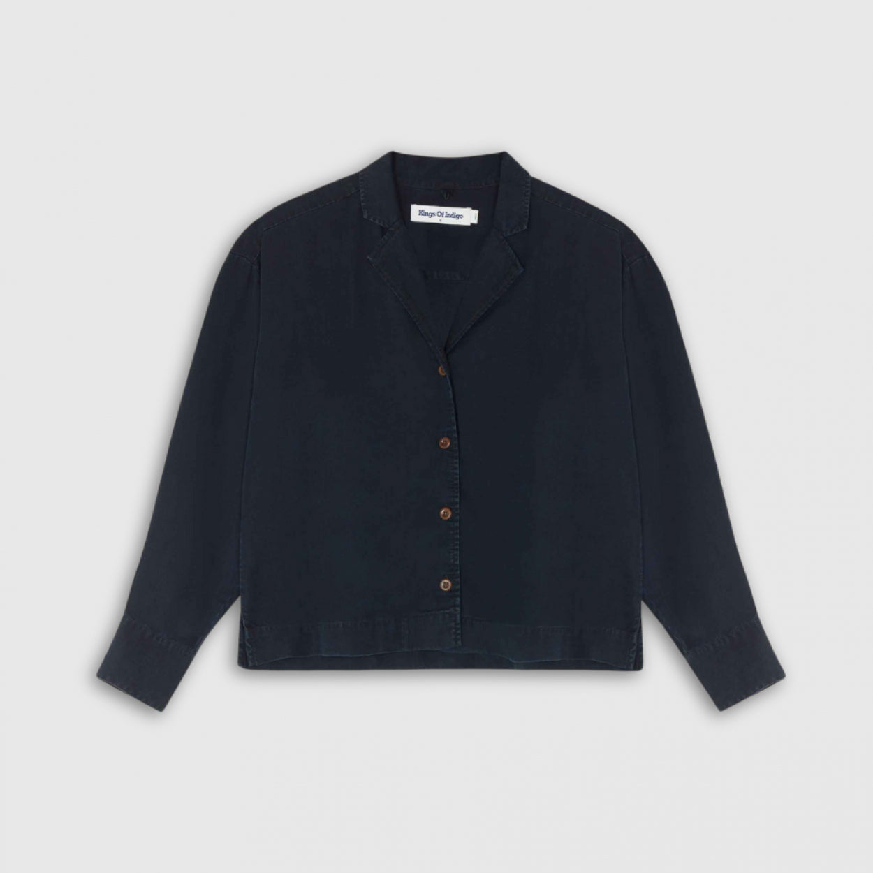 Athalie Tencel Blus Blue Black - KINGS OF INDIGO