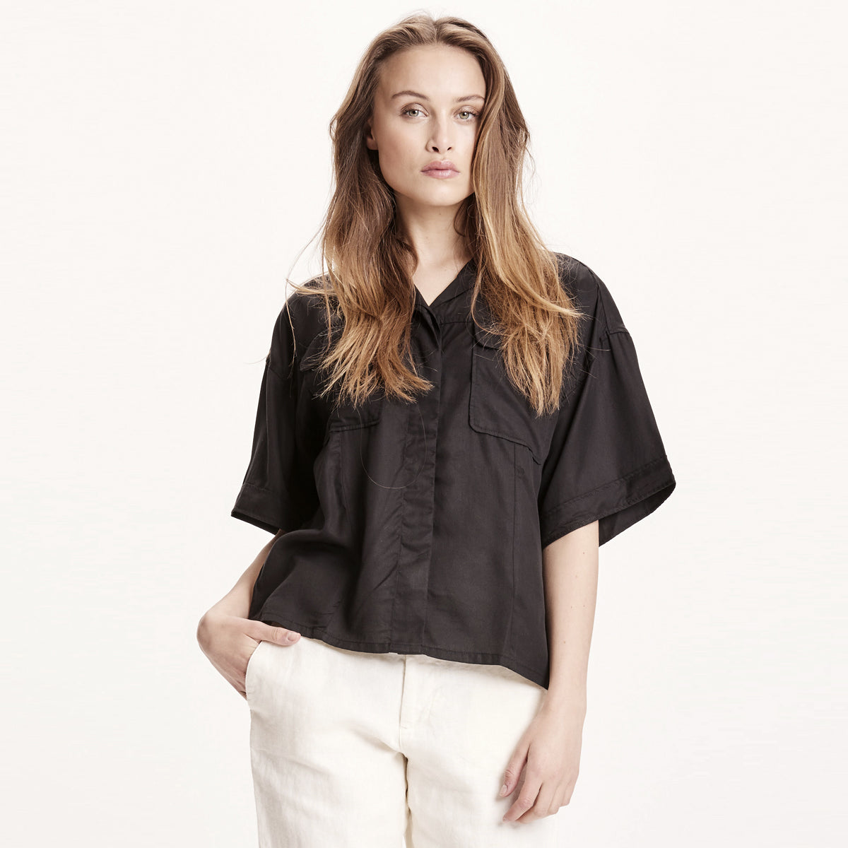 Juniper Linen Tercel Resort Shirt- KNOWLEDGE COTTON APPAREL