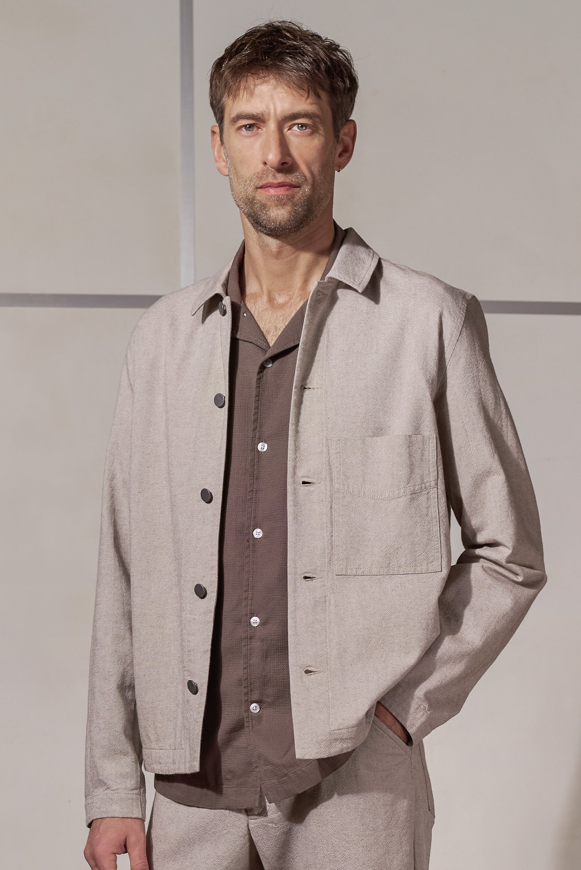 Asir Jacket Light Canvas Cold Brown