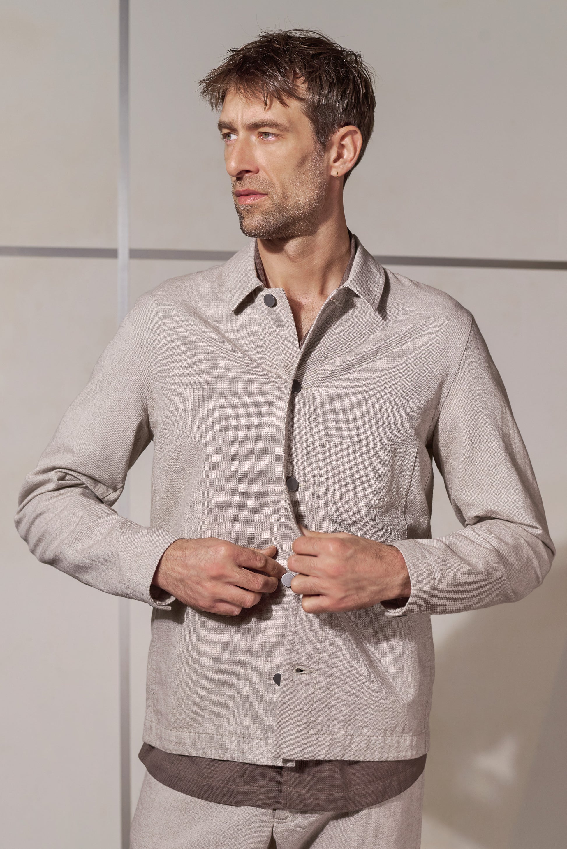 Asir Jacket Light Canvas Cold Brown