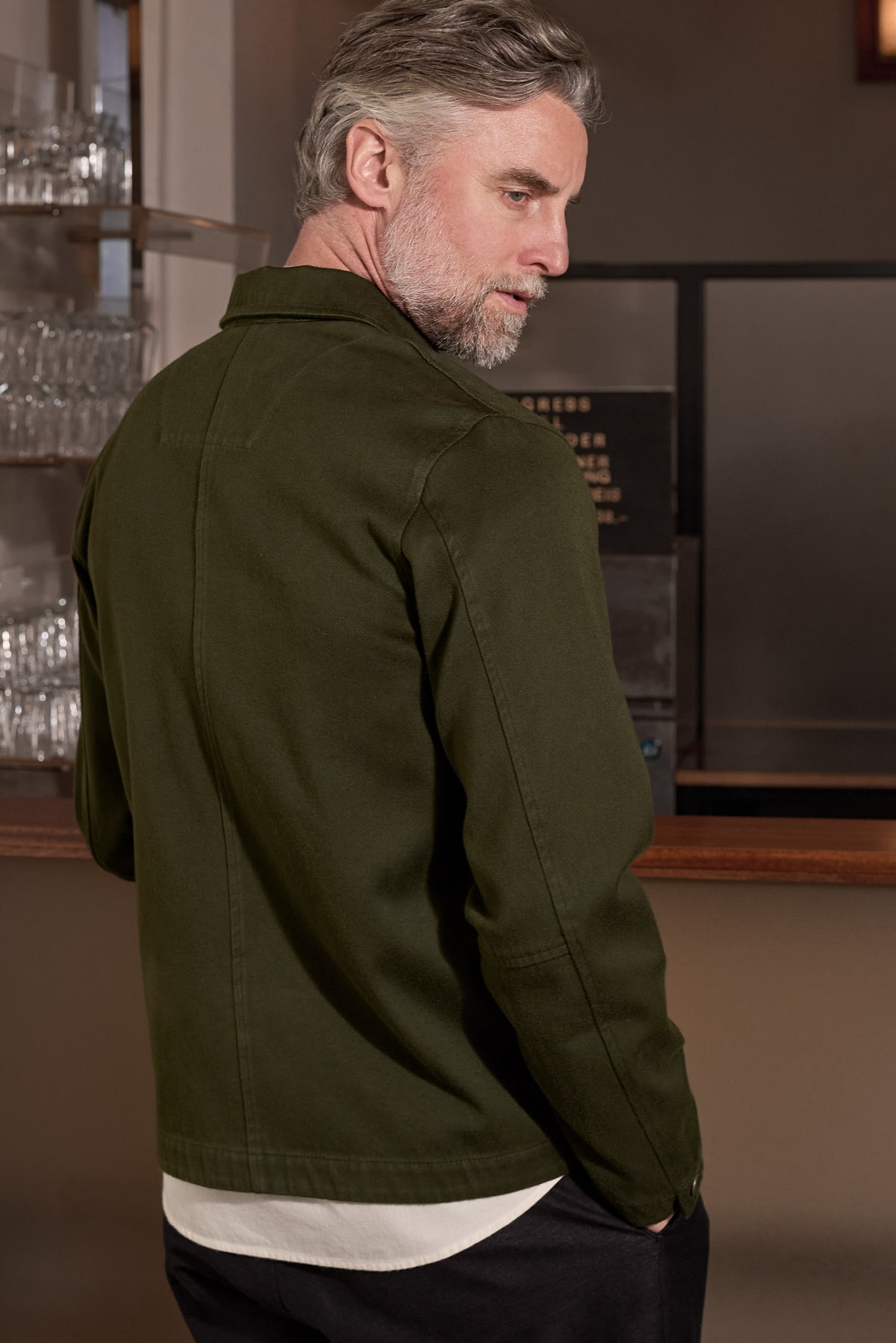 Asir Moleskin Organic Cotton Jacket Forest Green