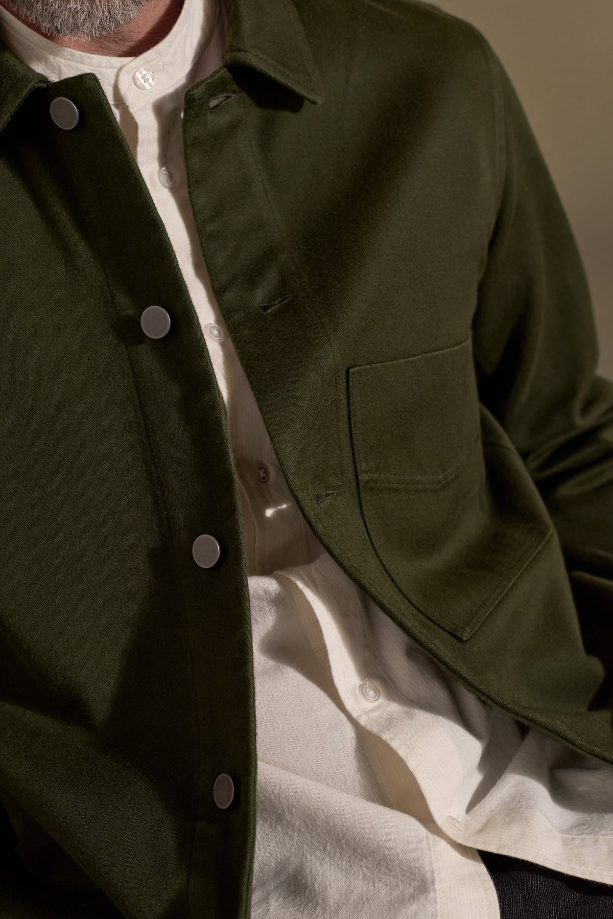 Asir Moleskin Organic Cotton Jacket Forest Green