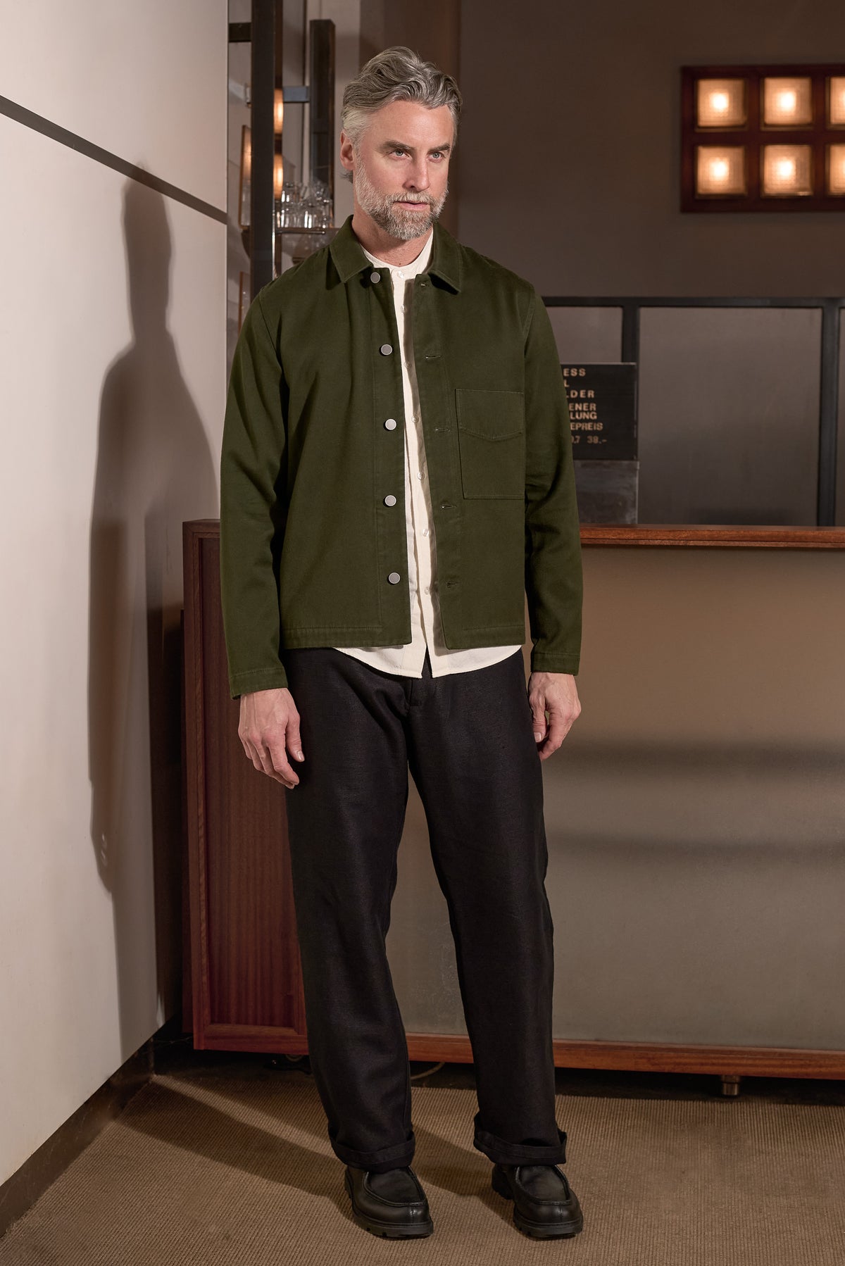 Asir Moleskin Organic Cotton Jacket Forest Green
