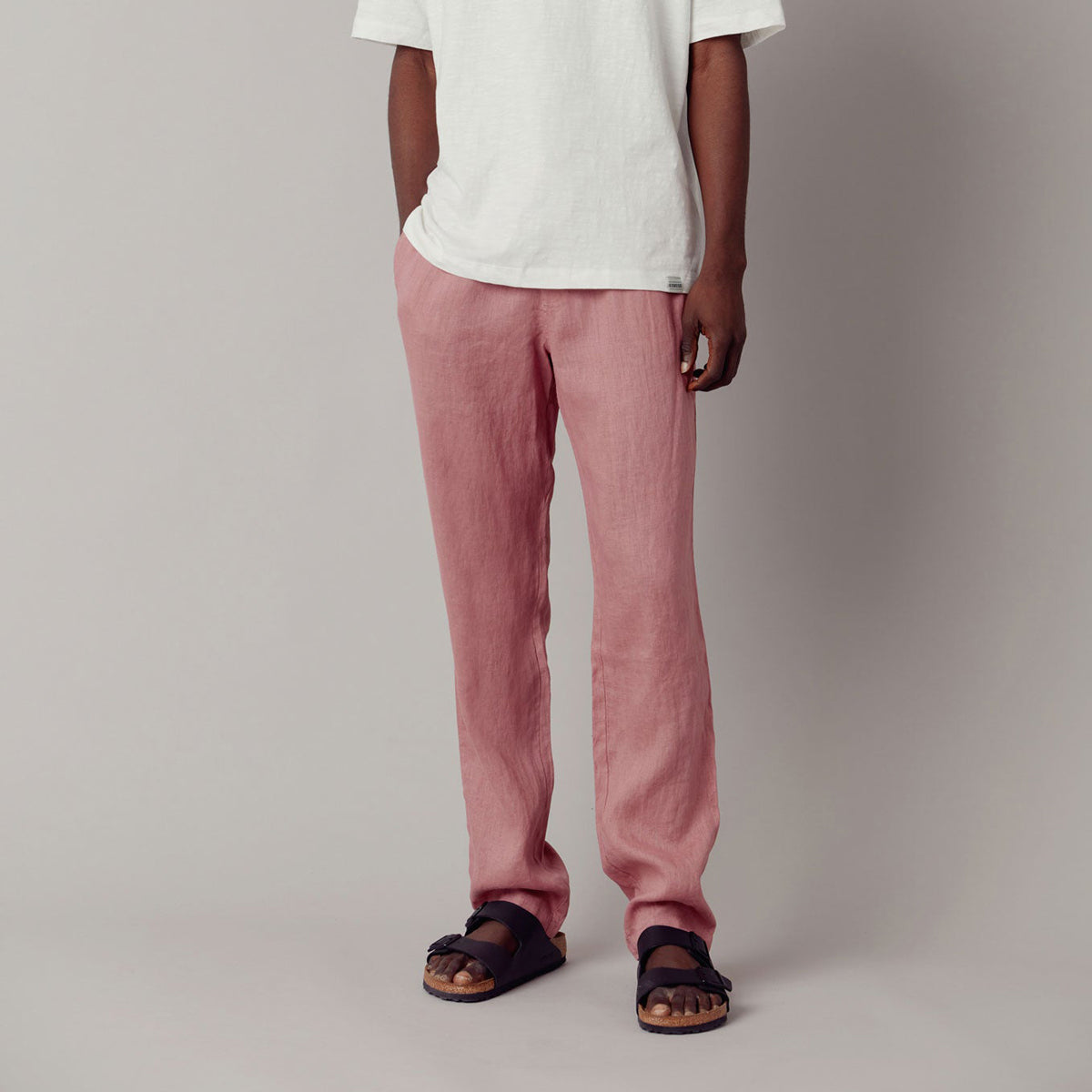 August Linen Trousers Dusty Pink - KOMODO