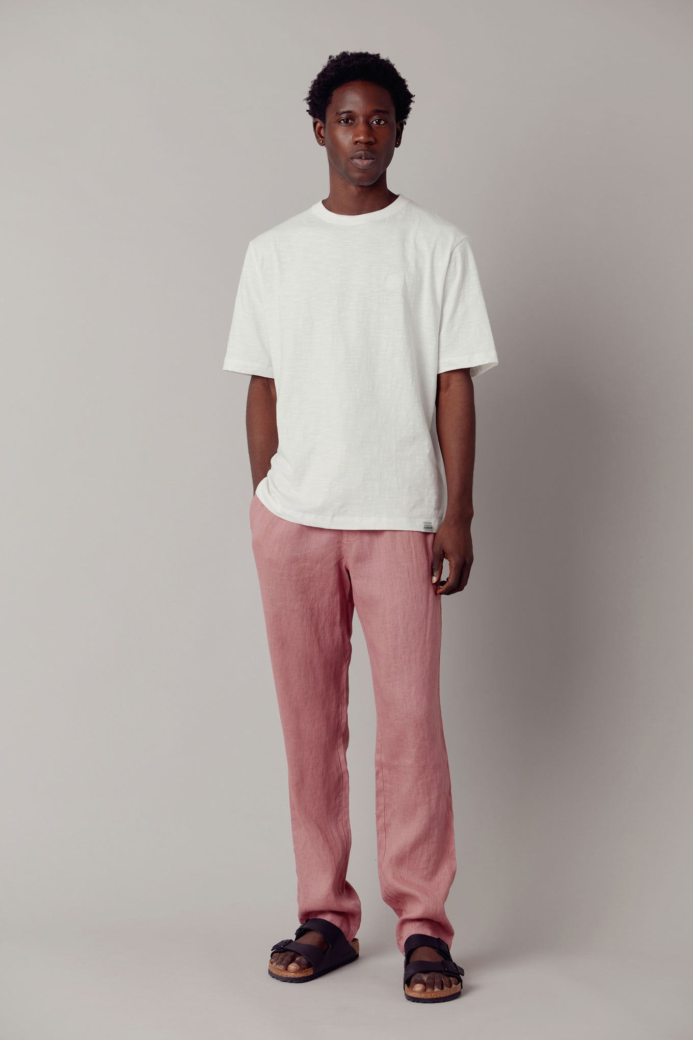 August Linen Trousers Dusty Pink - KOMODO