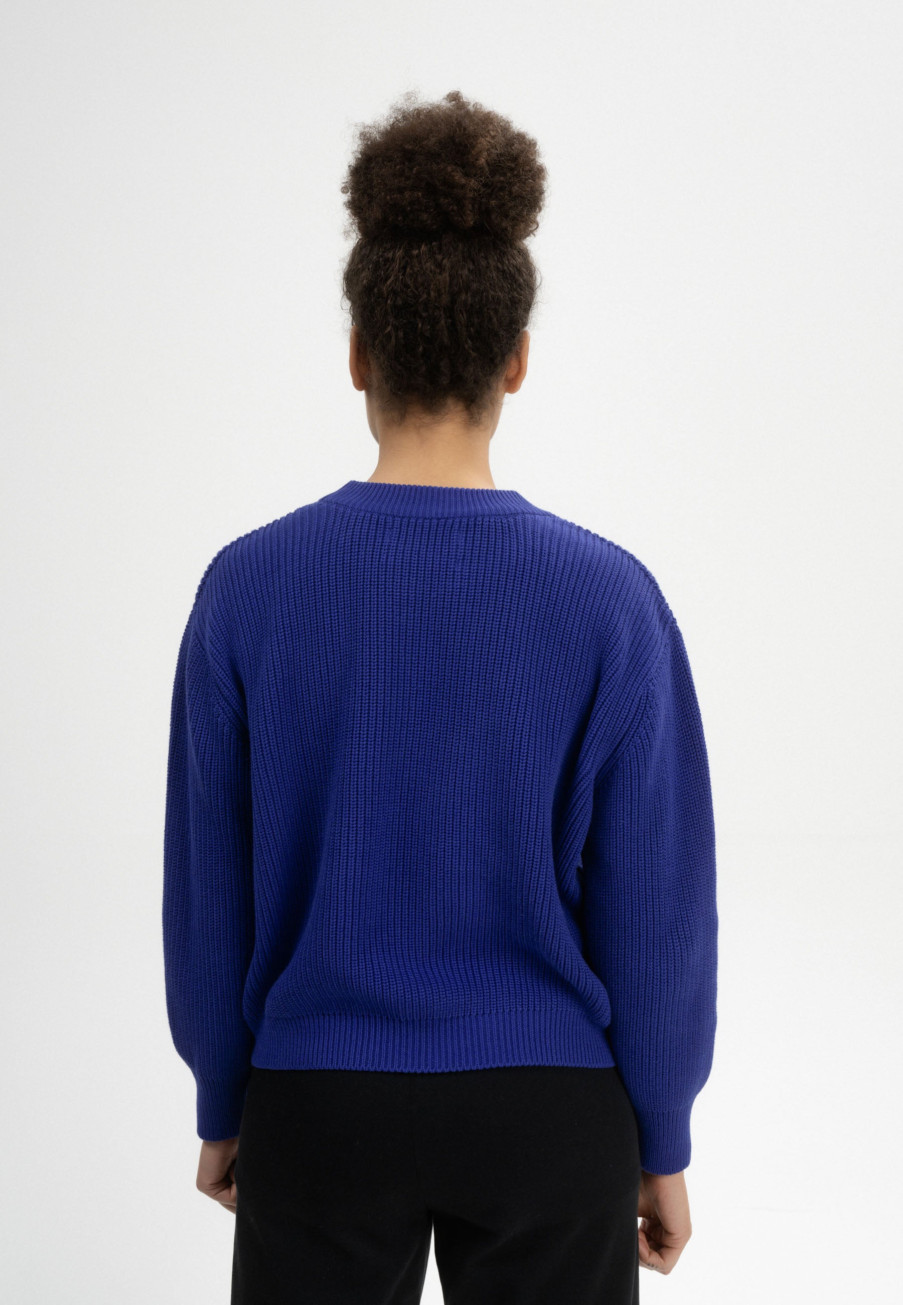 Rib Knit Jumper Adah Bold Blue