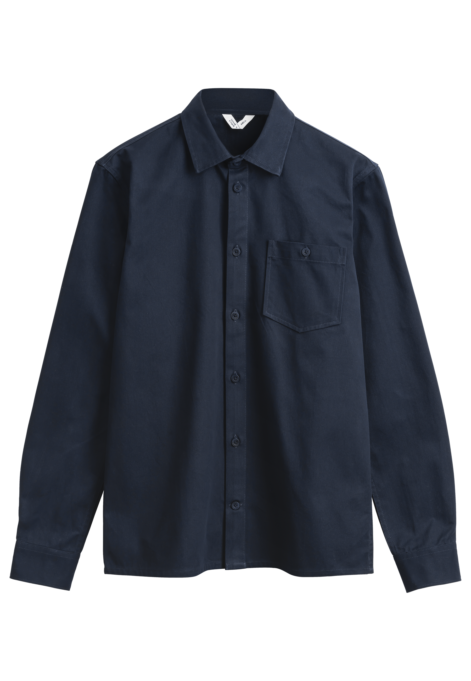 Twill Skjorta Herr Navy