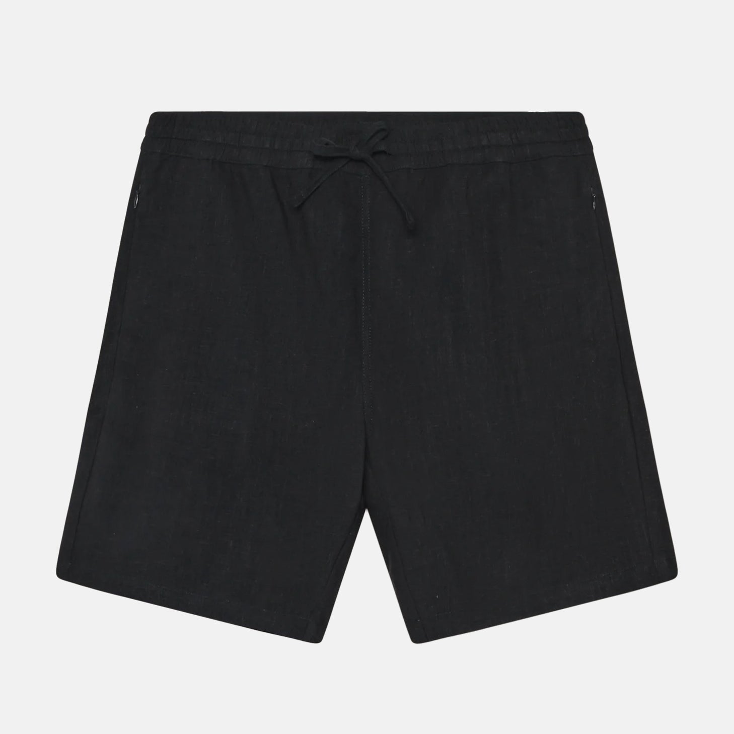 Astral Zip-Pocket Linen & Ecovero Shorts Jet Black