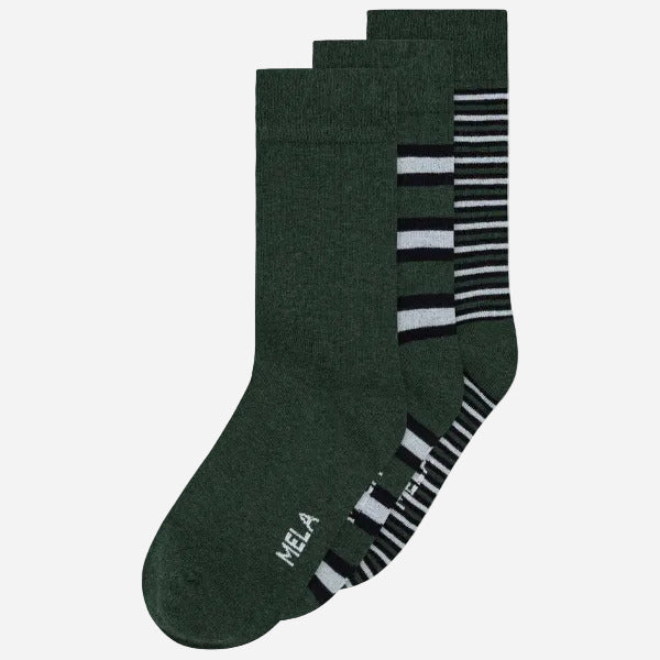 3-pack Super Sustainable Socks Forest Stripes Mix