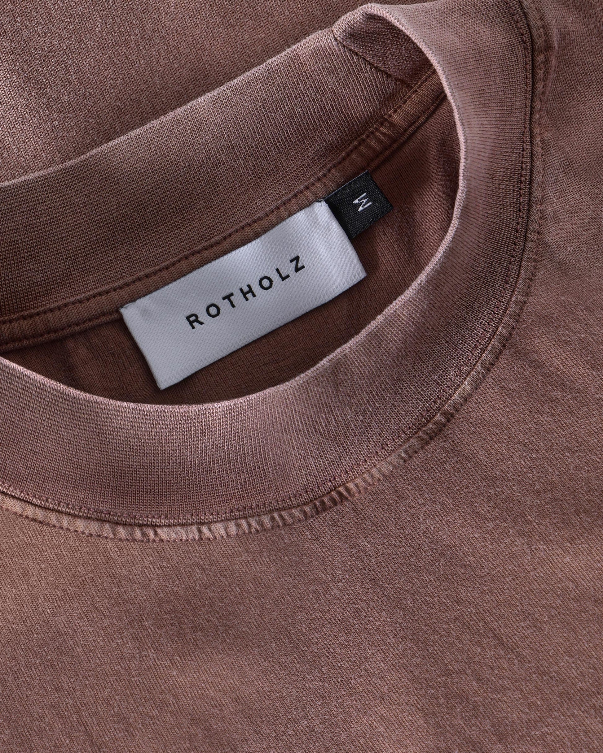 Big Collar T-shirt Faded Brown