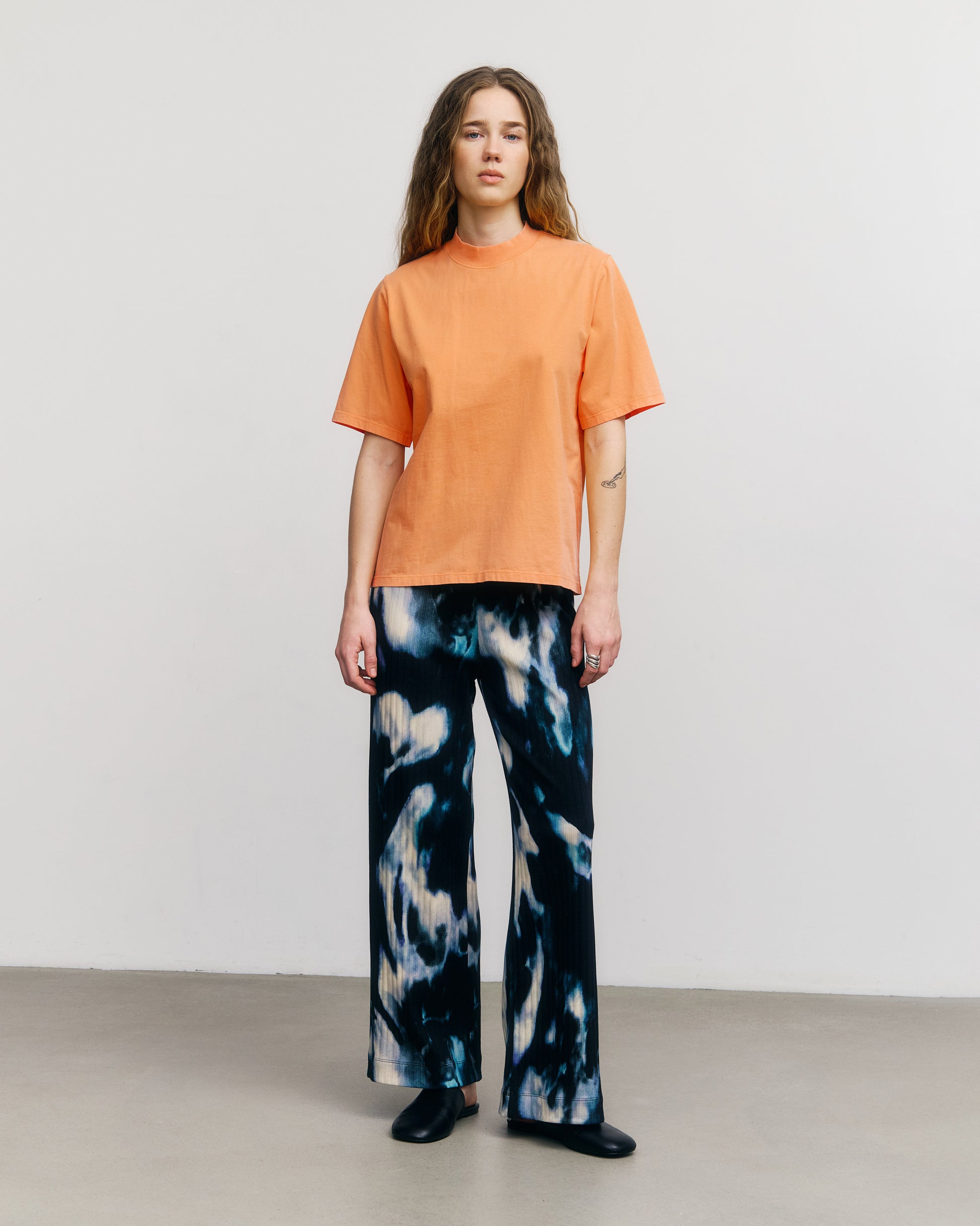 Big Collar T-shirt Faded Orange