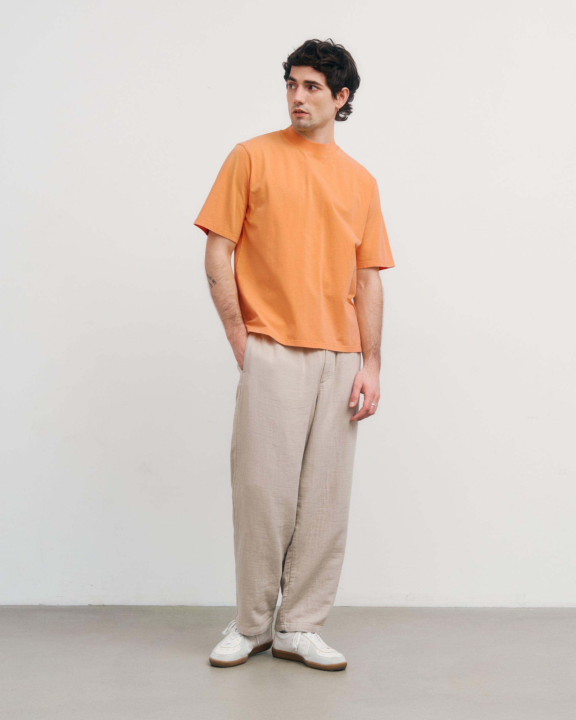 Big Collar T-shirt Faded Orange
