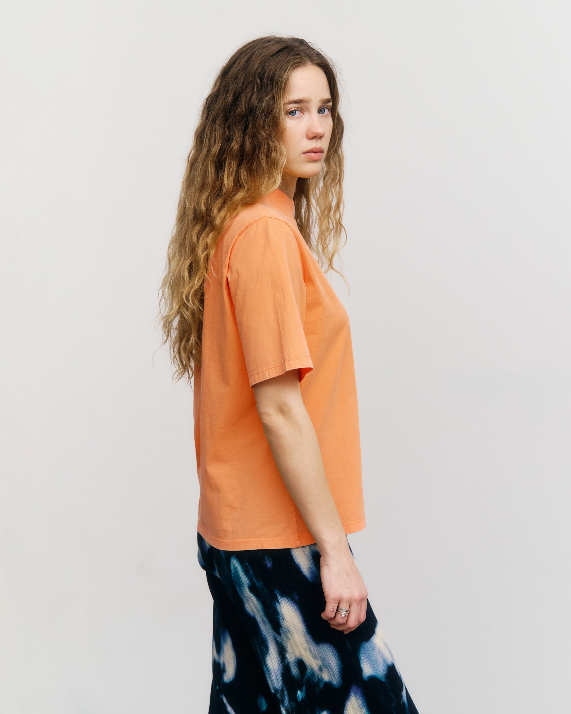Big Collar T-shirt Faded Orange
