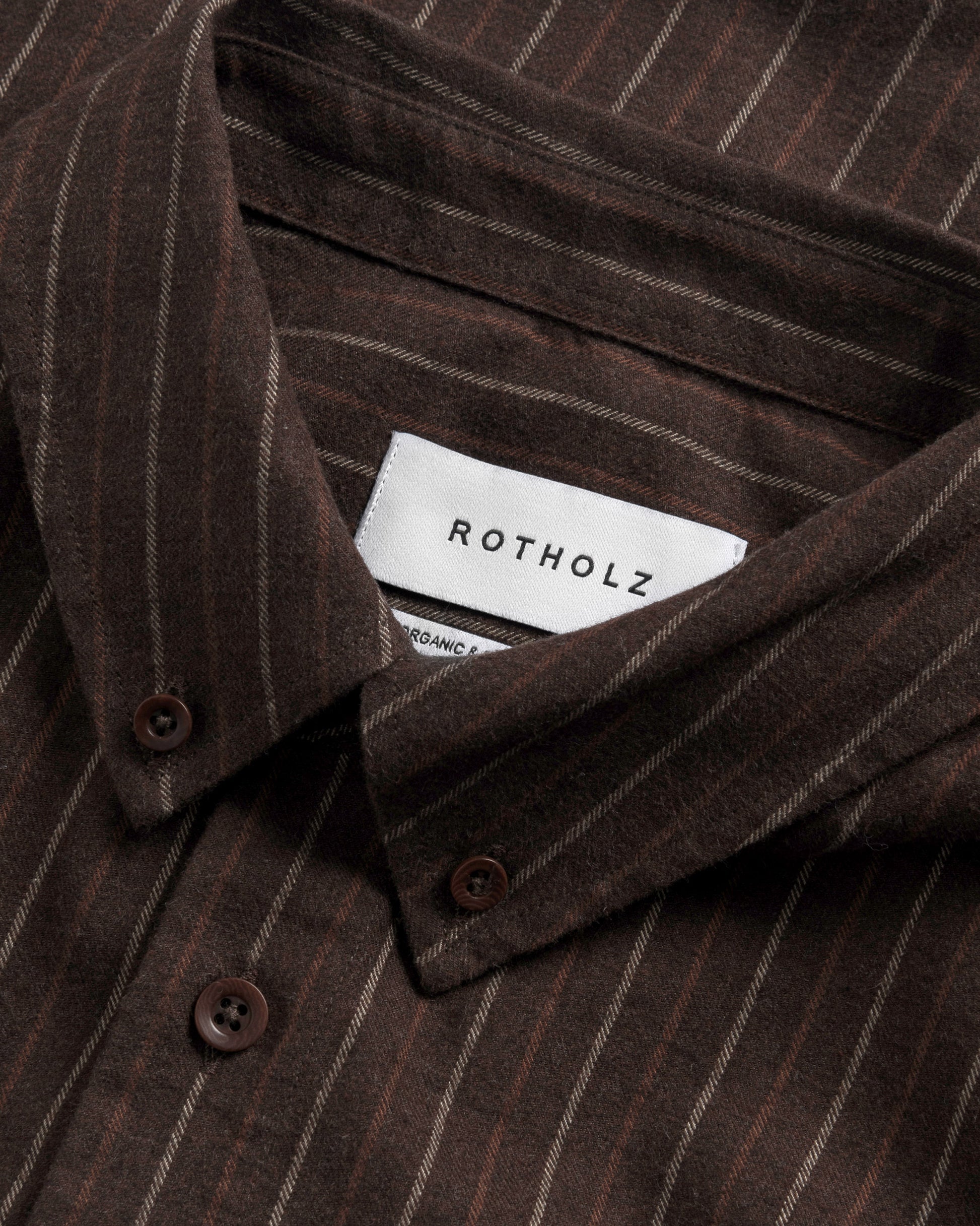 Button-Down Shirt Brown Stripe