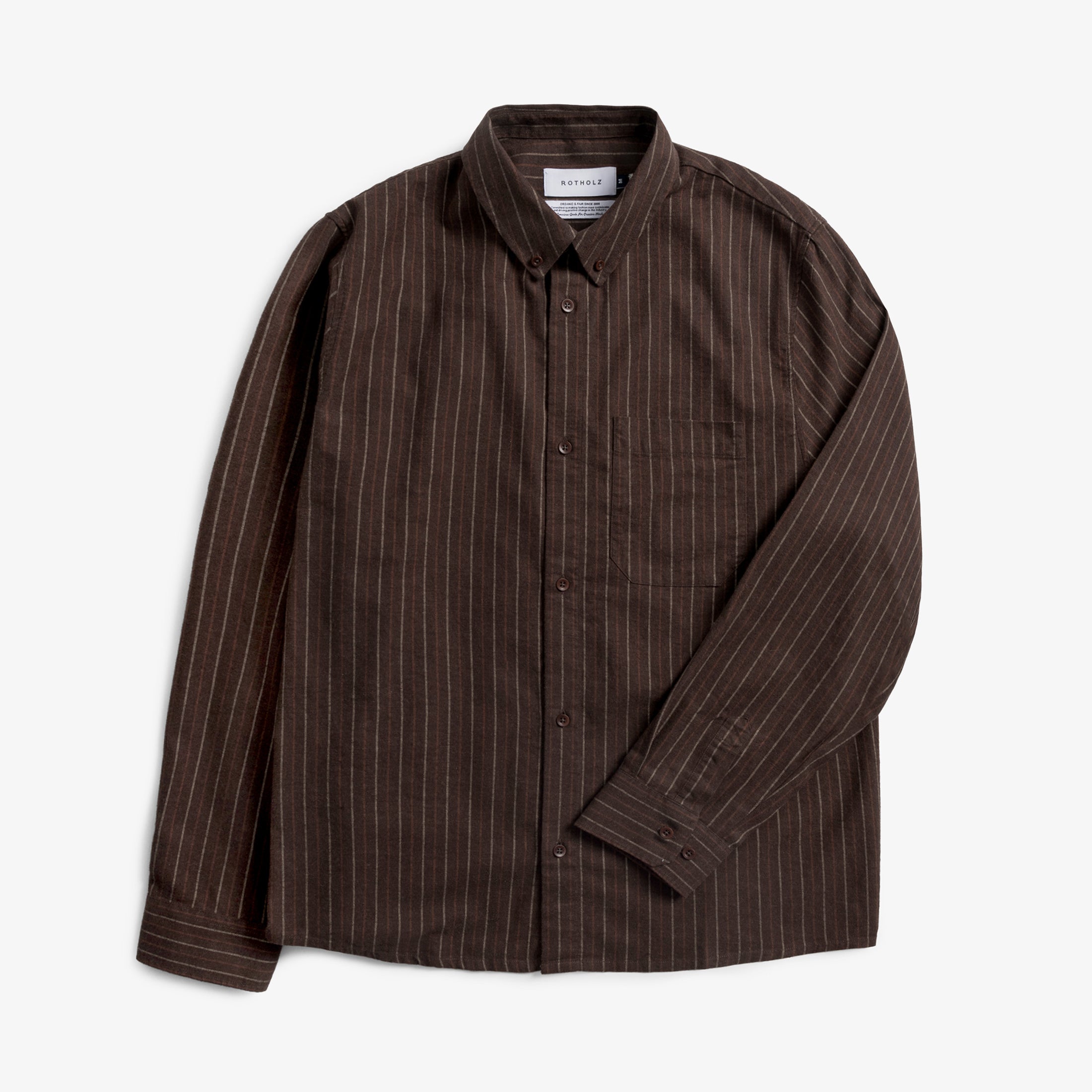 Button-Down Shirt Brown Stripe