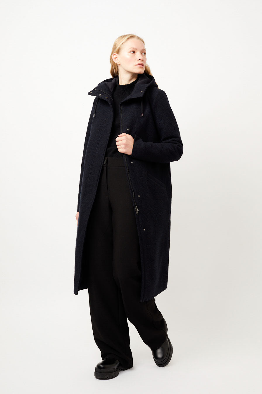 Coat Organic Wool Milport Carbon - LANGERCHEN