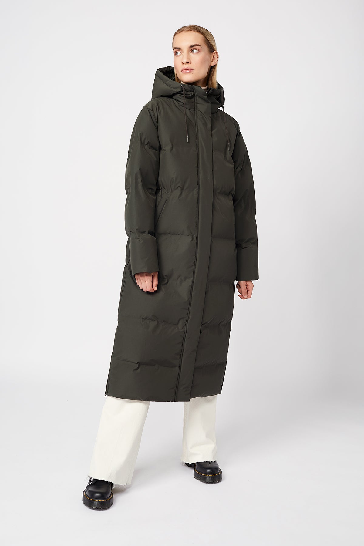 Coat Conklin Vegan Dark Olive - LANGERCHEN