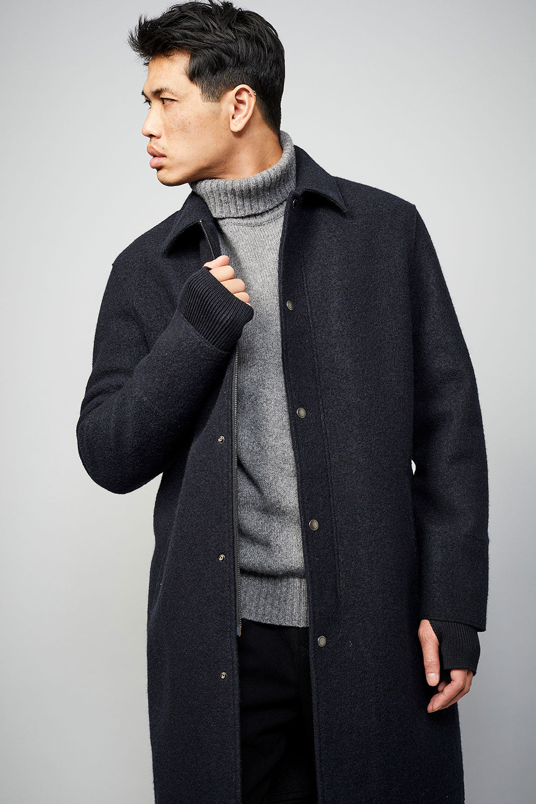 Straiton Coat Carbon - LANGERCHEN