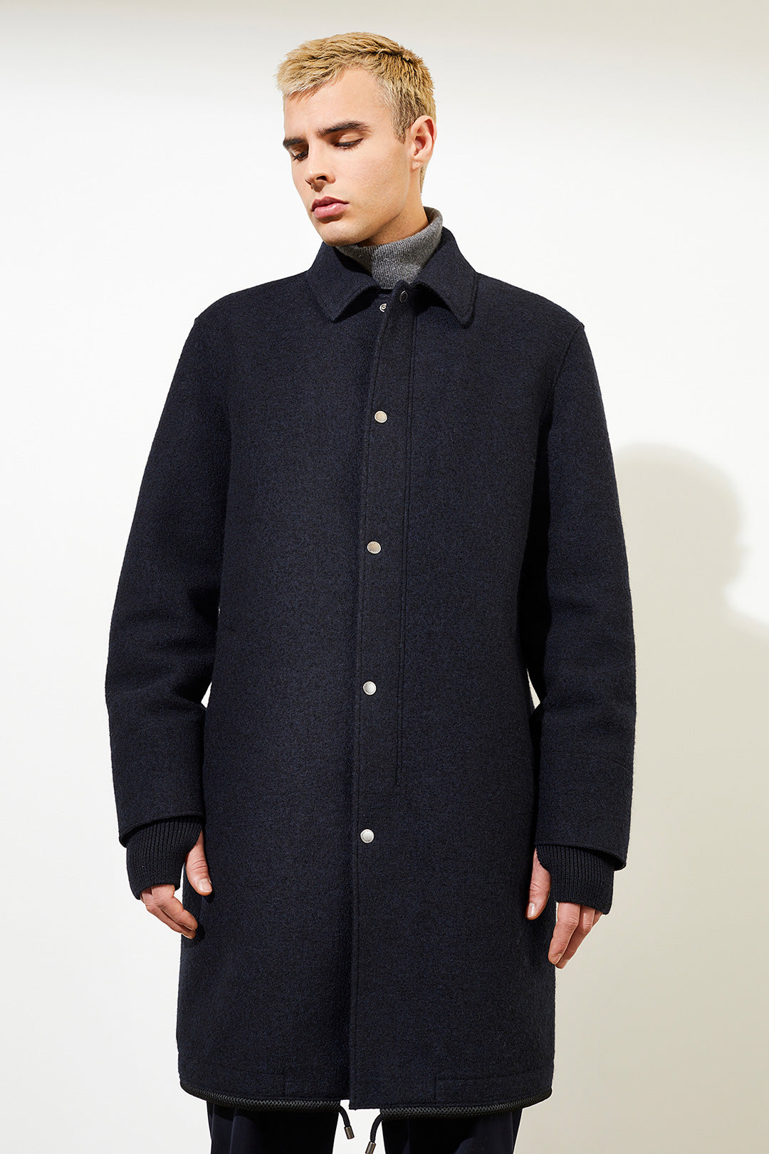 Straiton Wool Coat Dark Olive - LANGERCHEN