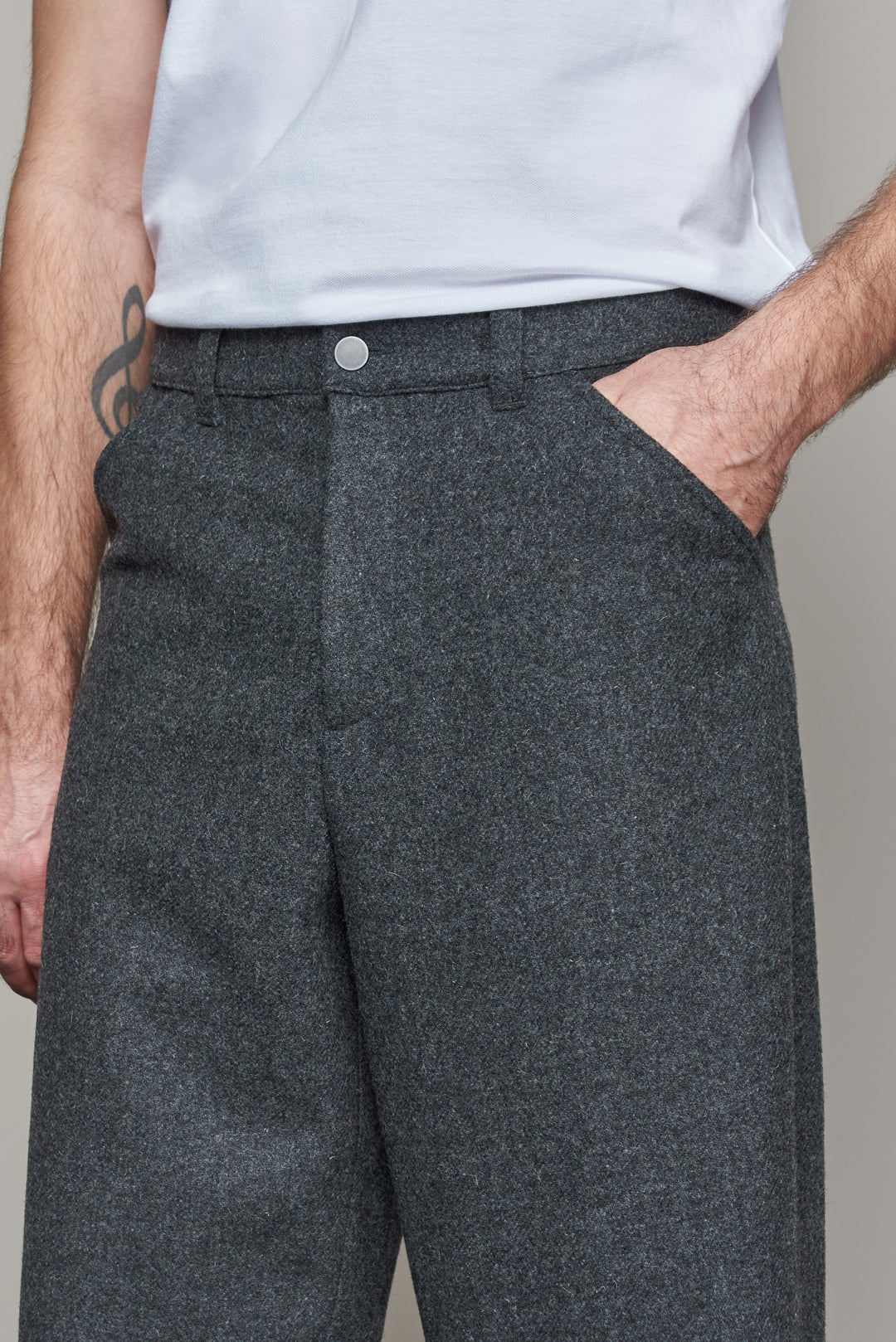 Carlo Lambswool Trousers Anthracite