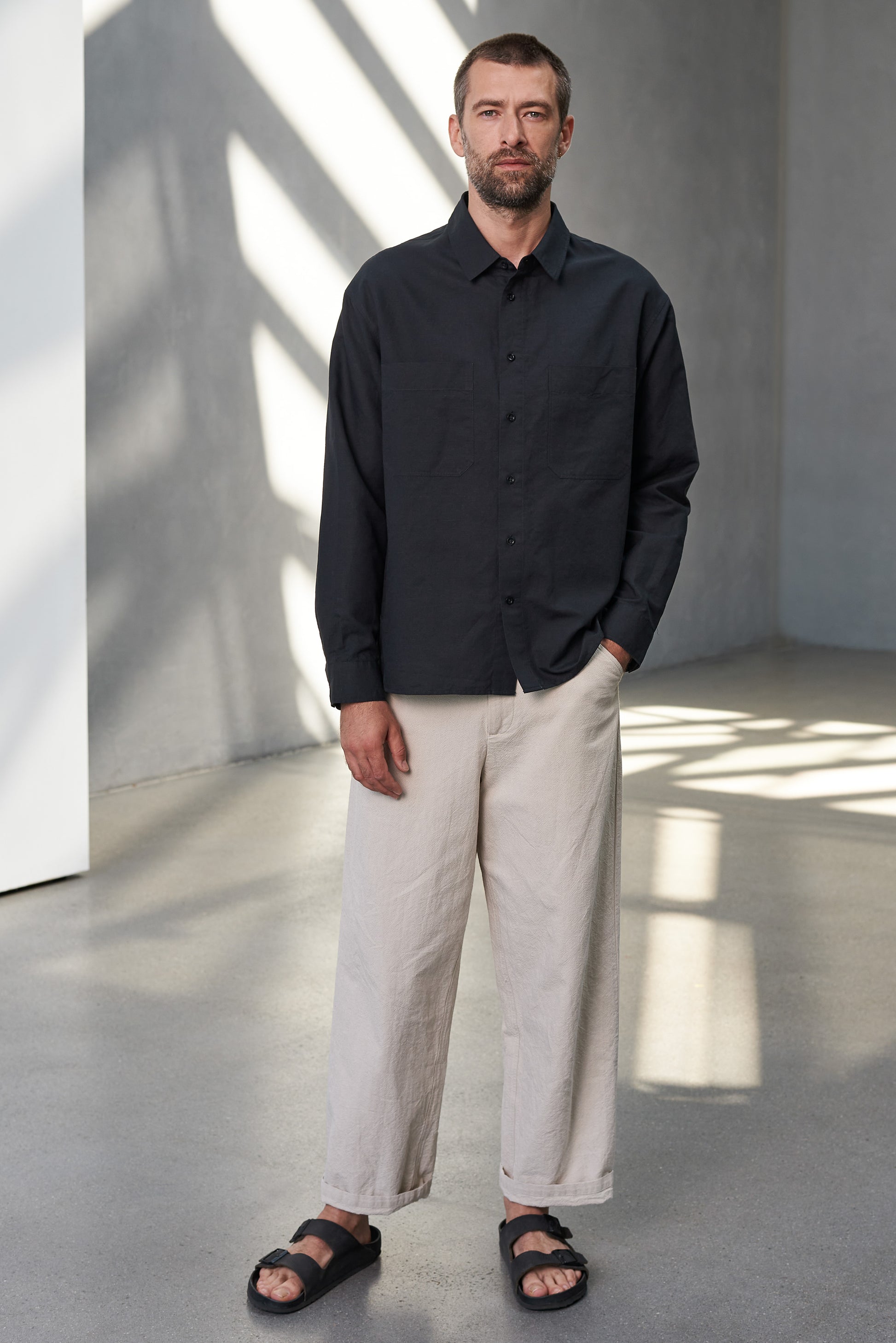 Carlo Canvas Trousers Sand